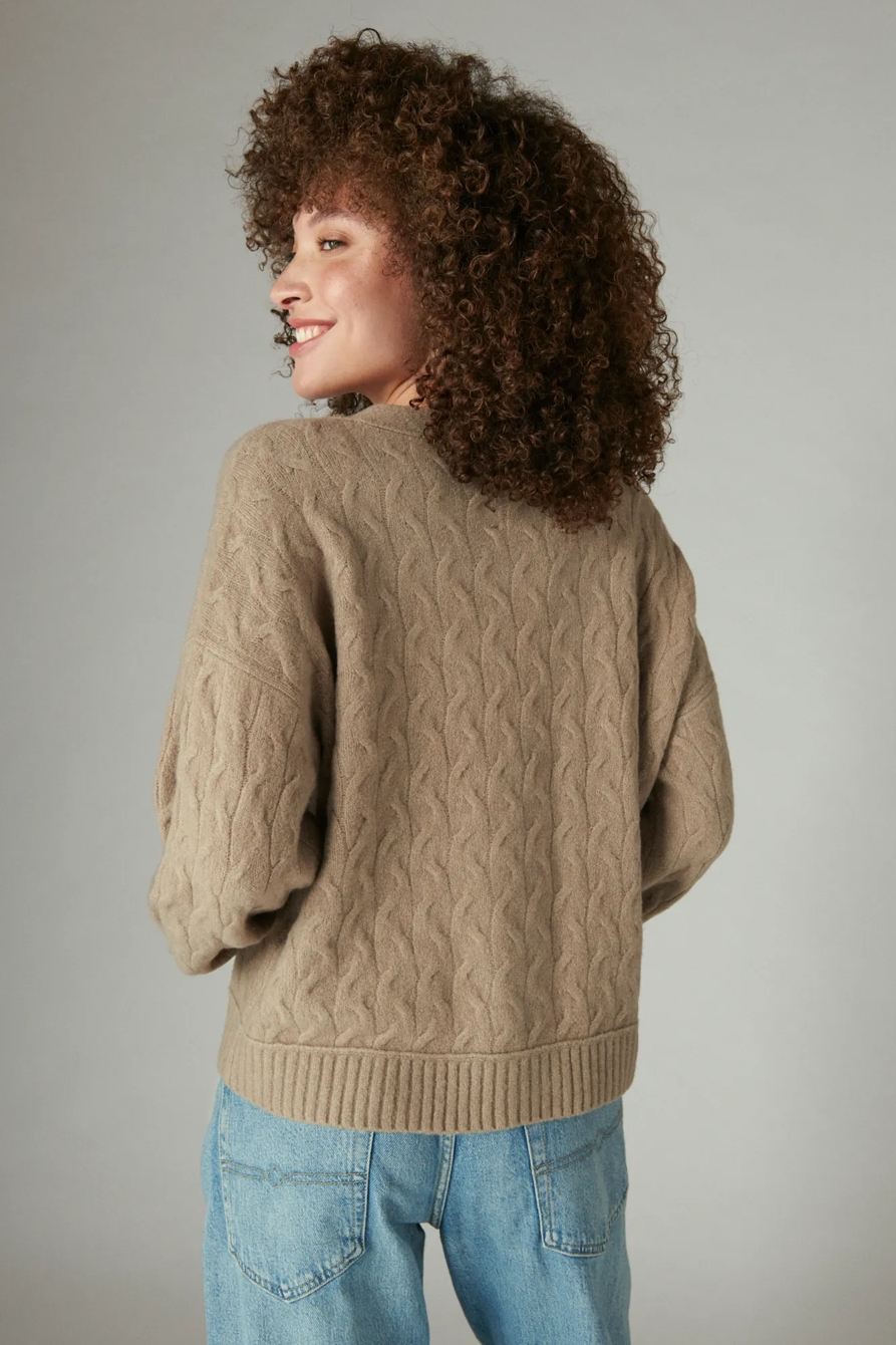 COZY CABLE STITCH CARDIGAN, image 3