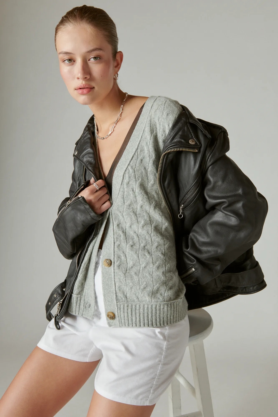 COZY CABLE STITCH CARDIGAN, image 2