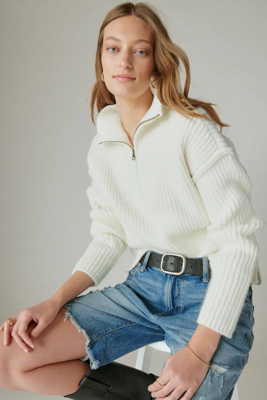 HALF ZIP PULLOVER SWEATER, image 1