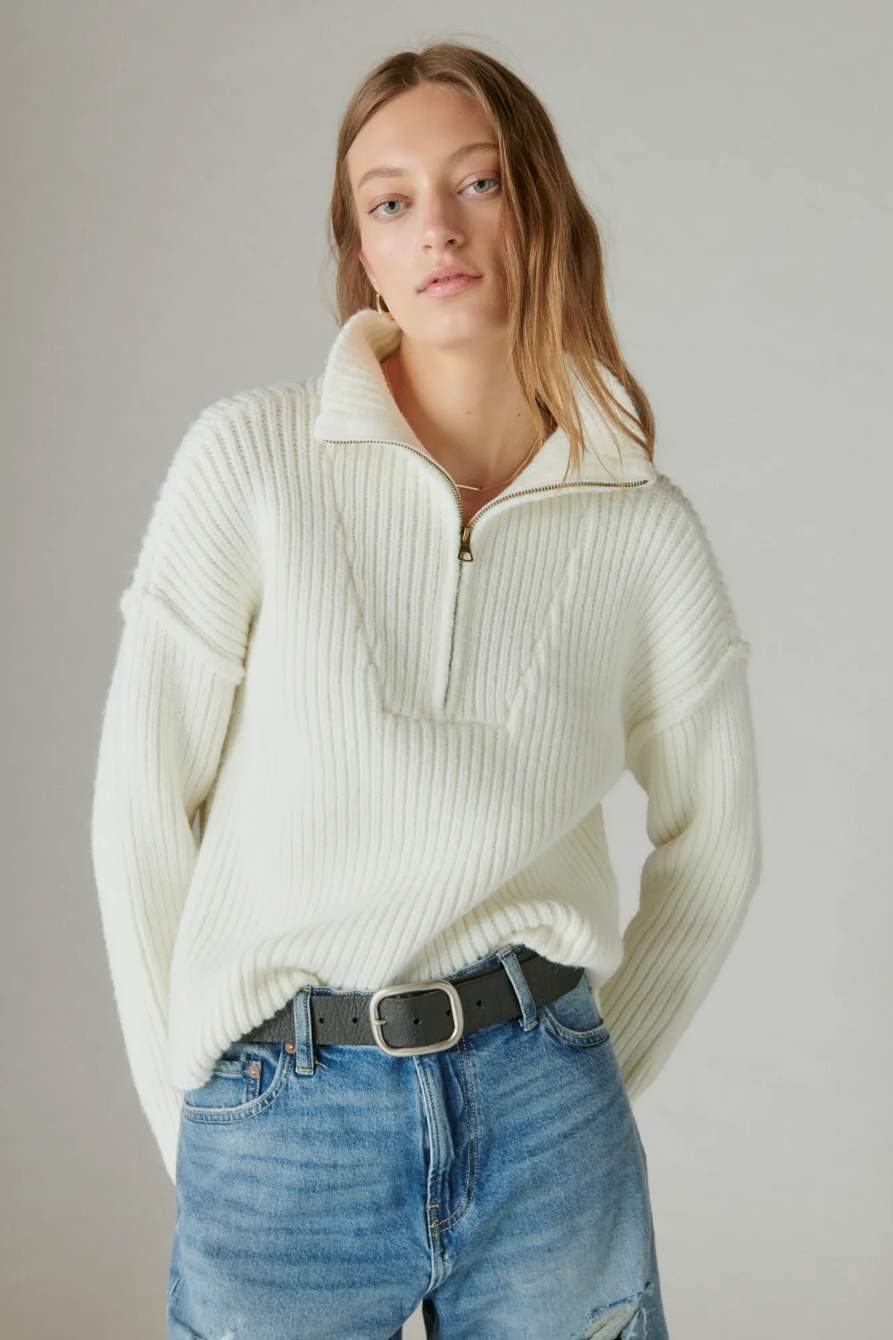 HALF ZIP PULLOVER SWEATER, image 3