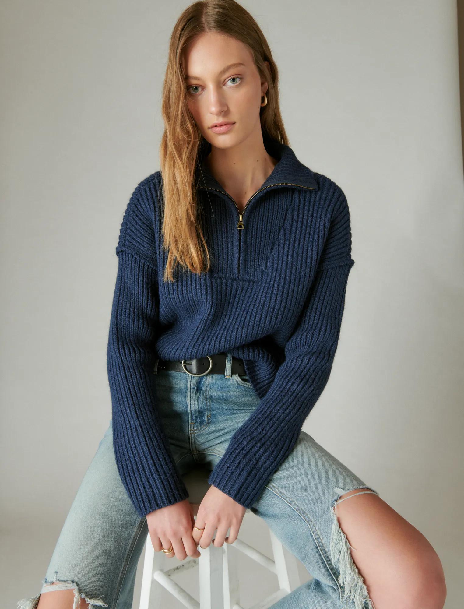 トップス 36G SUPER FINE GAUGE HALF ZIP PULLOVER 36G SUPER FINE GAUGE HALF ZIP PULLOVER