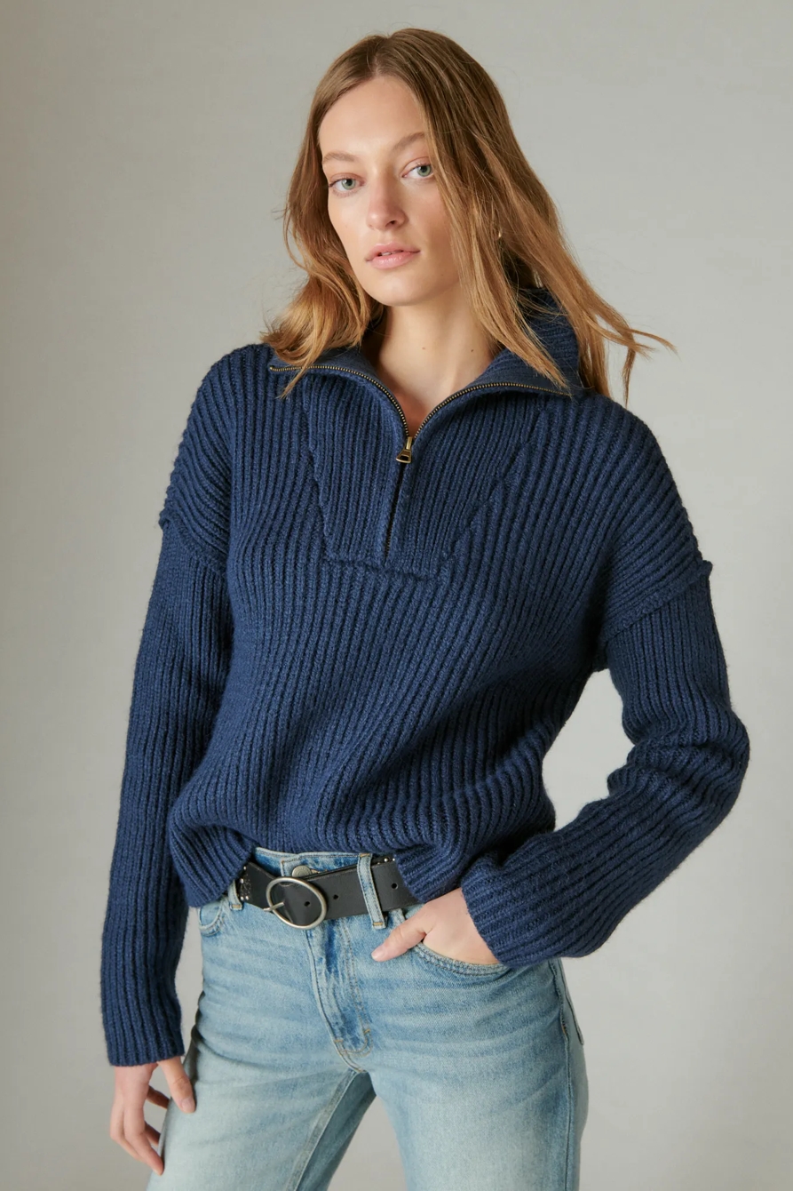 HALF ZIP PULLOVER SWEATER, image 2