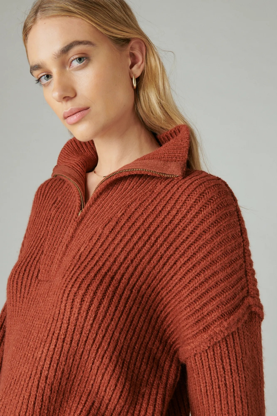 HALF ZIP PULLOVER SWEATER, image 2