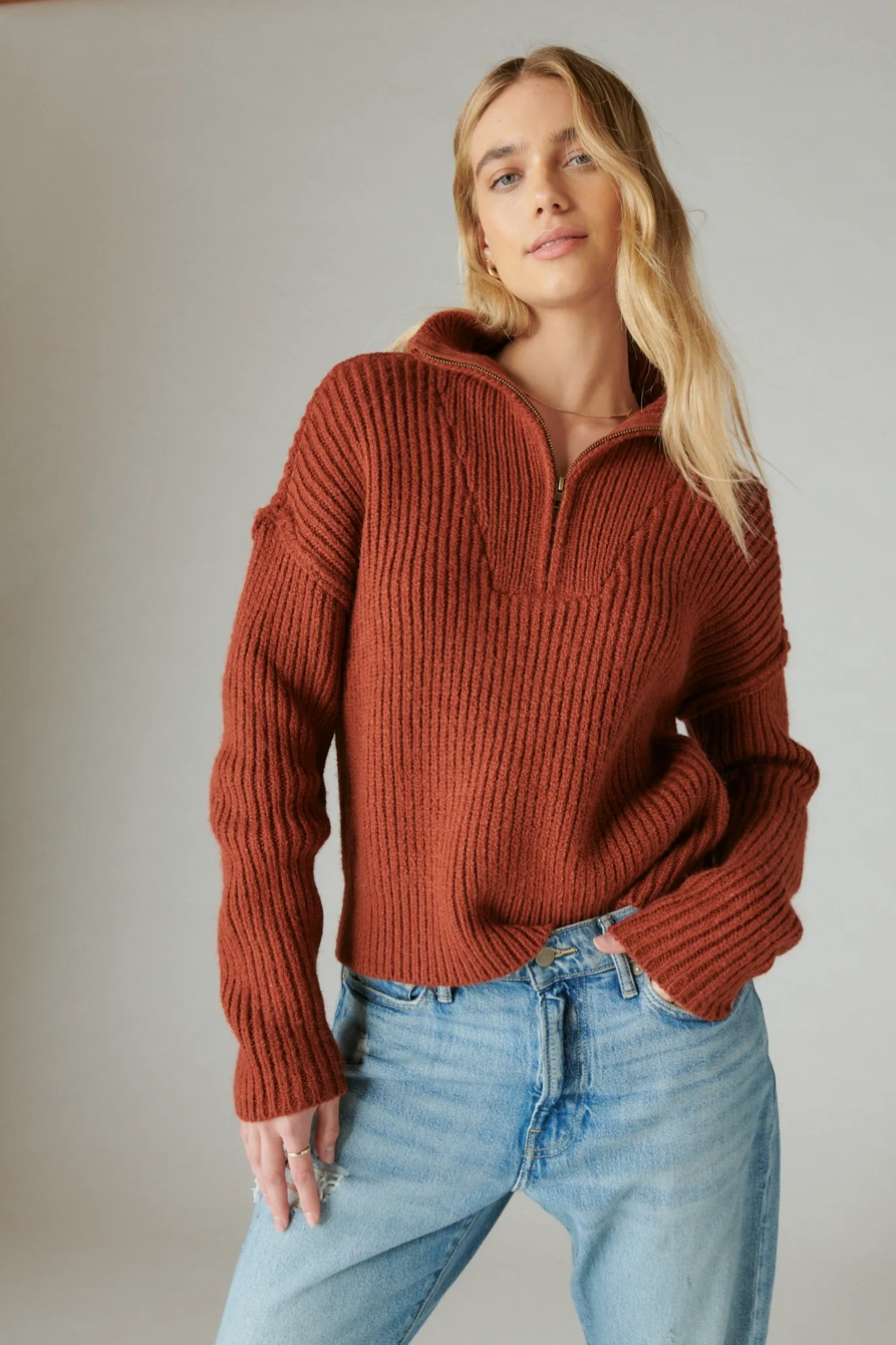HALF ZIP PULLOVER SWEATER, image 3