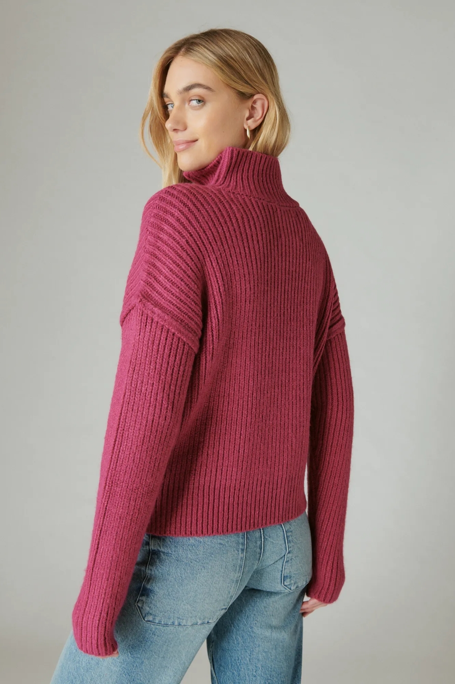 HALF ZIP PULLOVER SWEATER | Lucky Brand