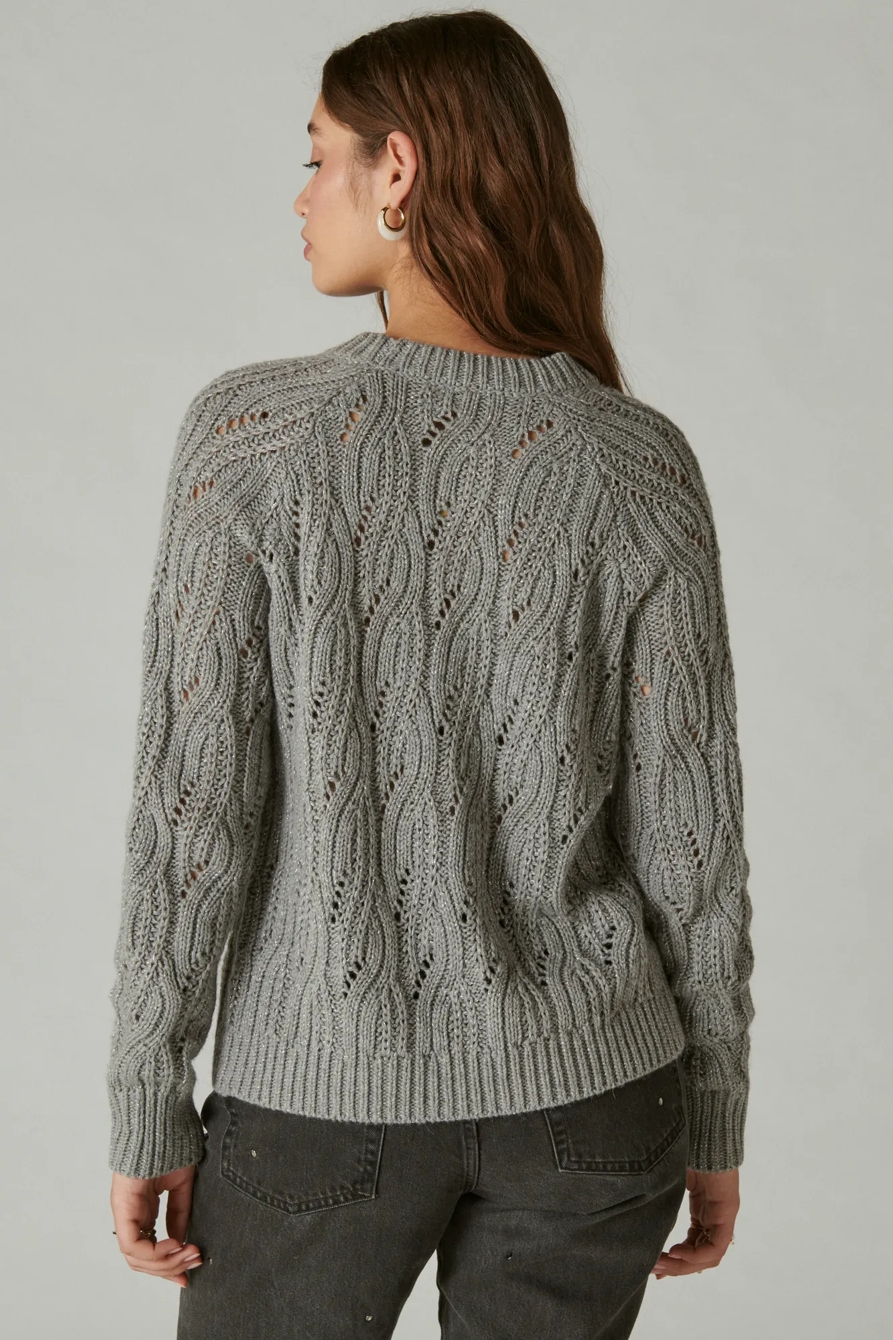 CABLE STITCH SHINE PULLOVER, image 3