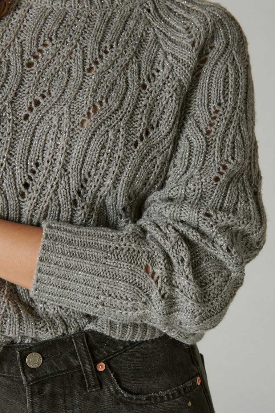 CABLE STITCH SHINE PULLOVER, image 4