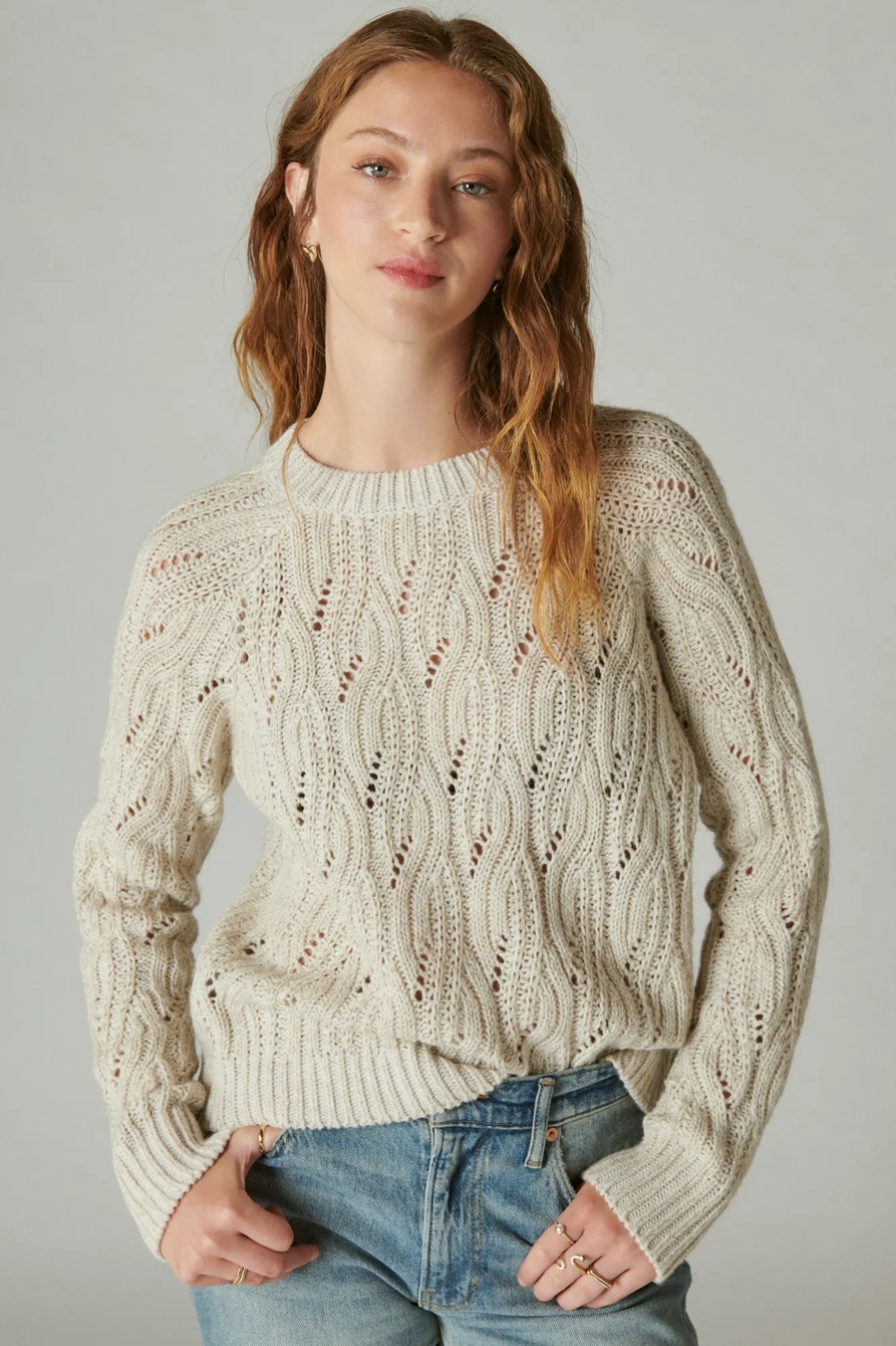 CABLE STITCH SHINE PULLOVER, image 2