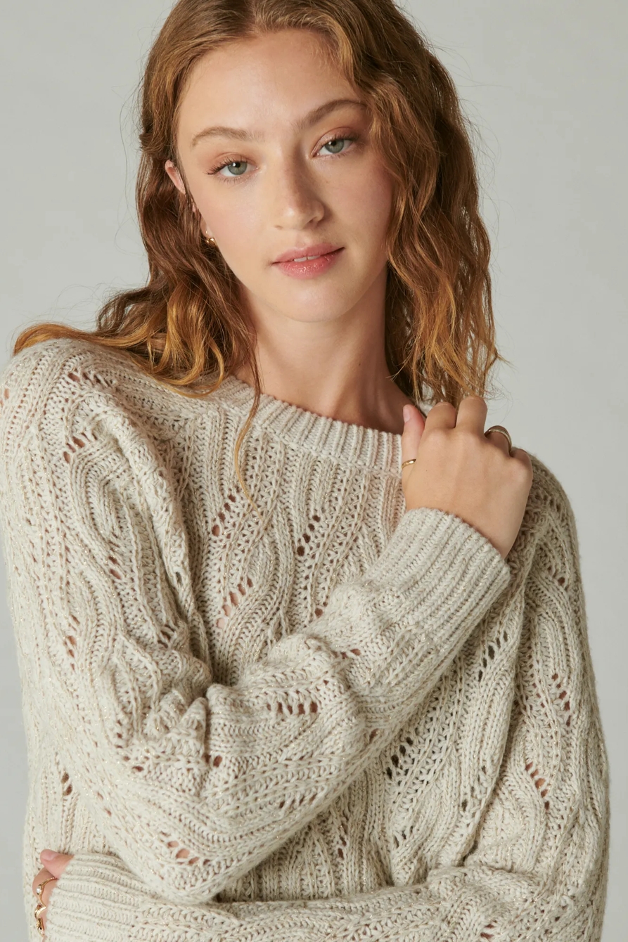 CABLE STITCH SHINE PULLOVER, image 4
