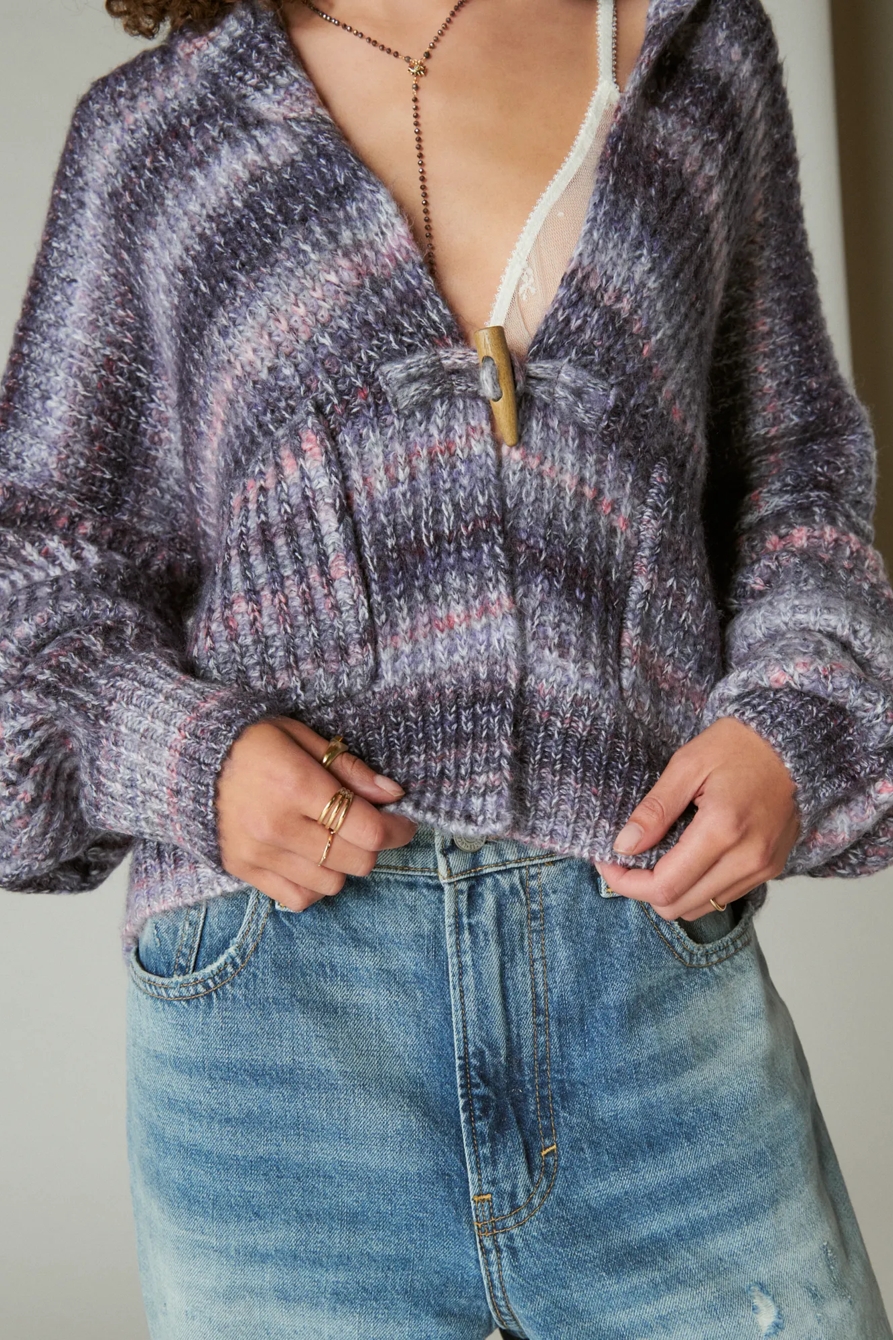 TOGGLE FRONT SPACEDYE CARDIGAN, image 2