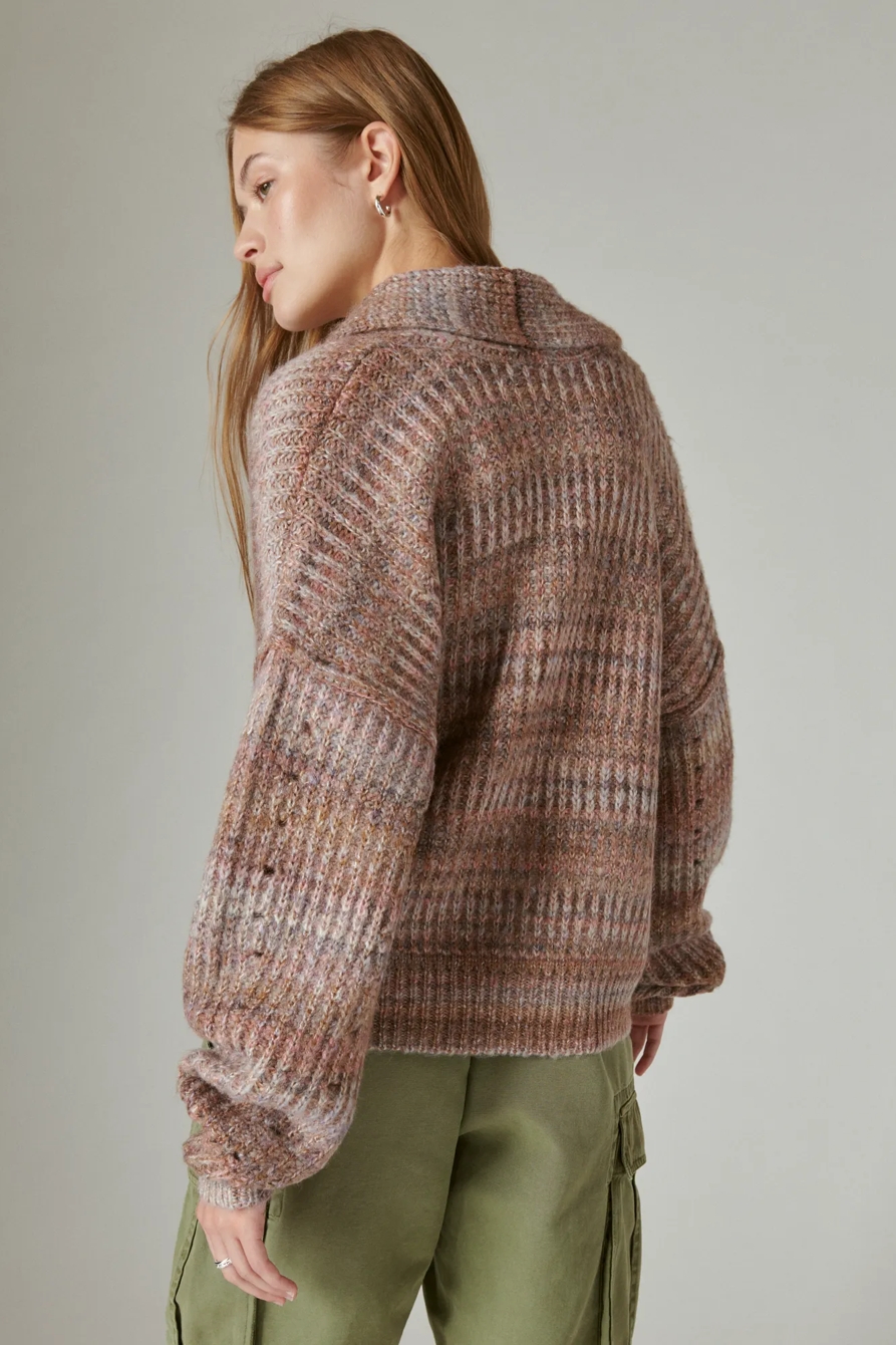 TOGGLE FRONT SPACEDYE CARDIGAN, image 3