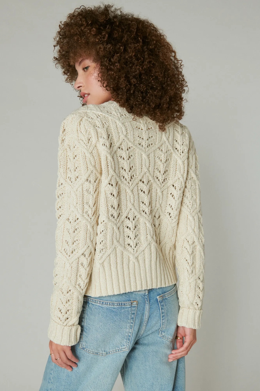 PUFF SLEEVE SHINE CARDIGAN, image 3