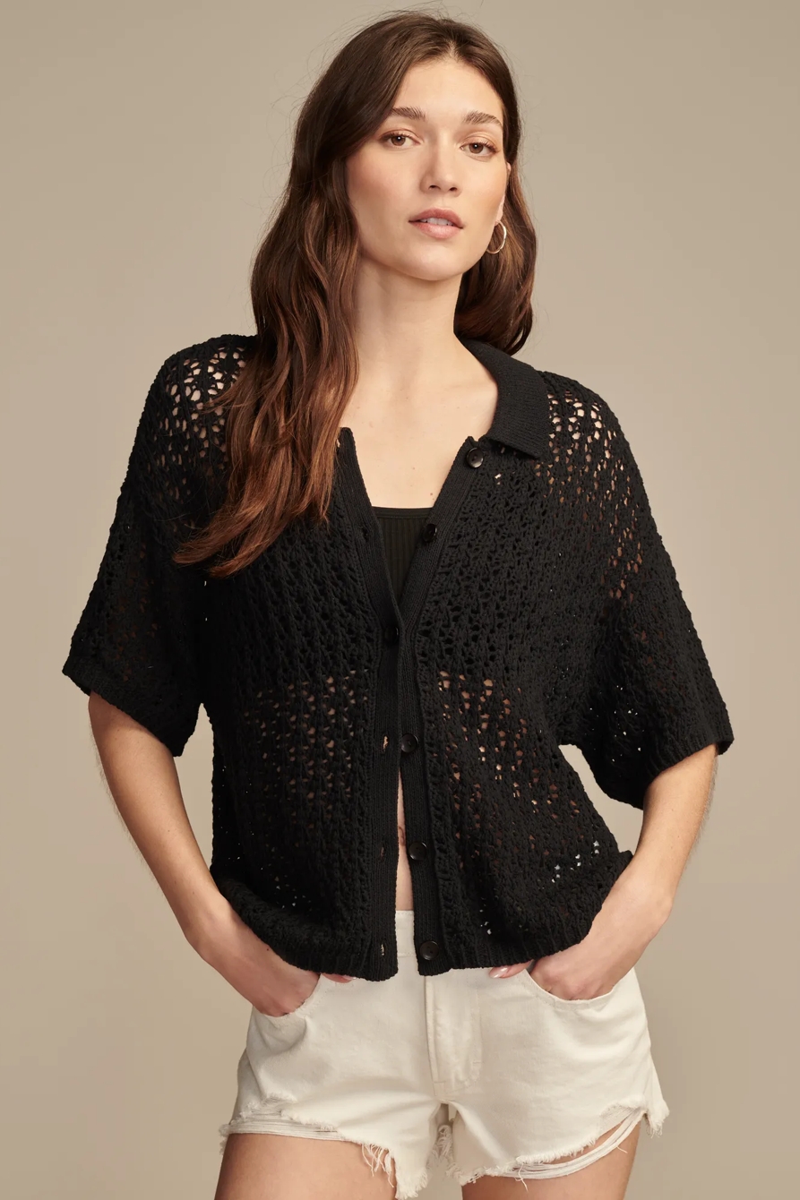 POINTELLE CAMP SHIRT, image 1