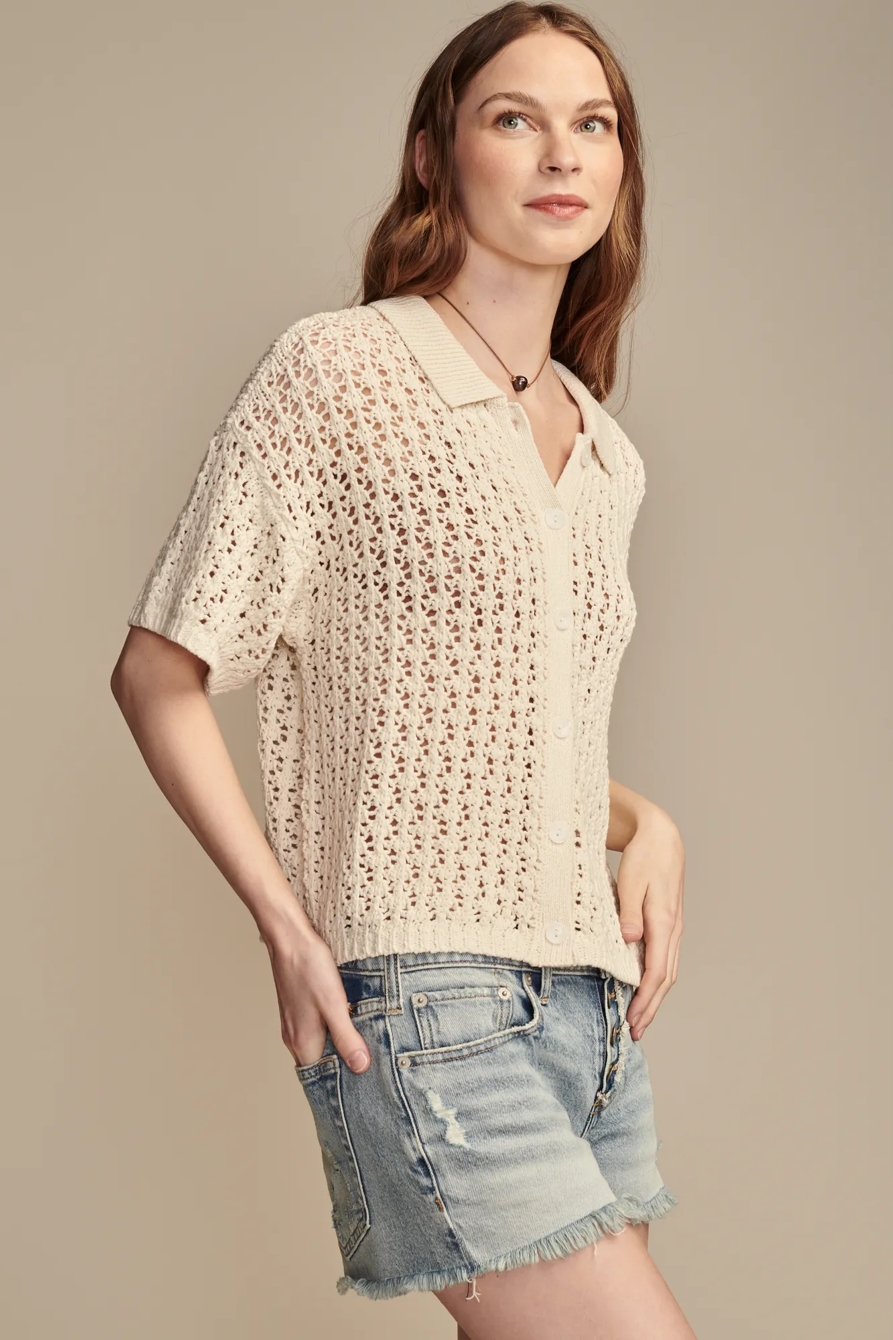 POINTELLE CAMP SHIRT, image 4