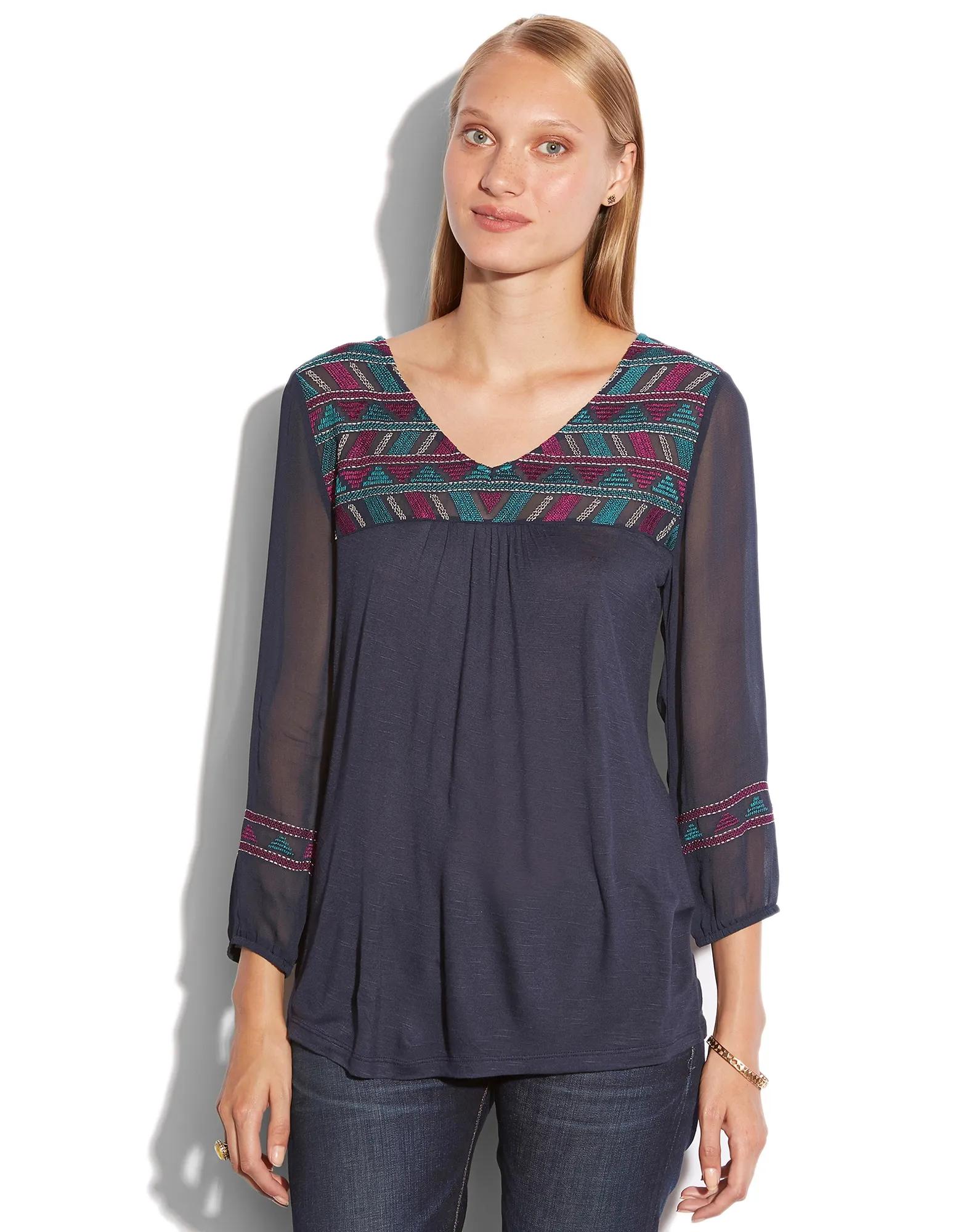BELLA EMBROIDERED TOP, image 1