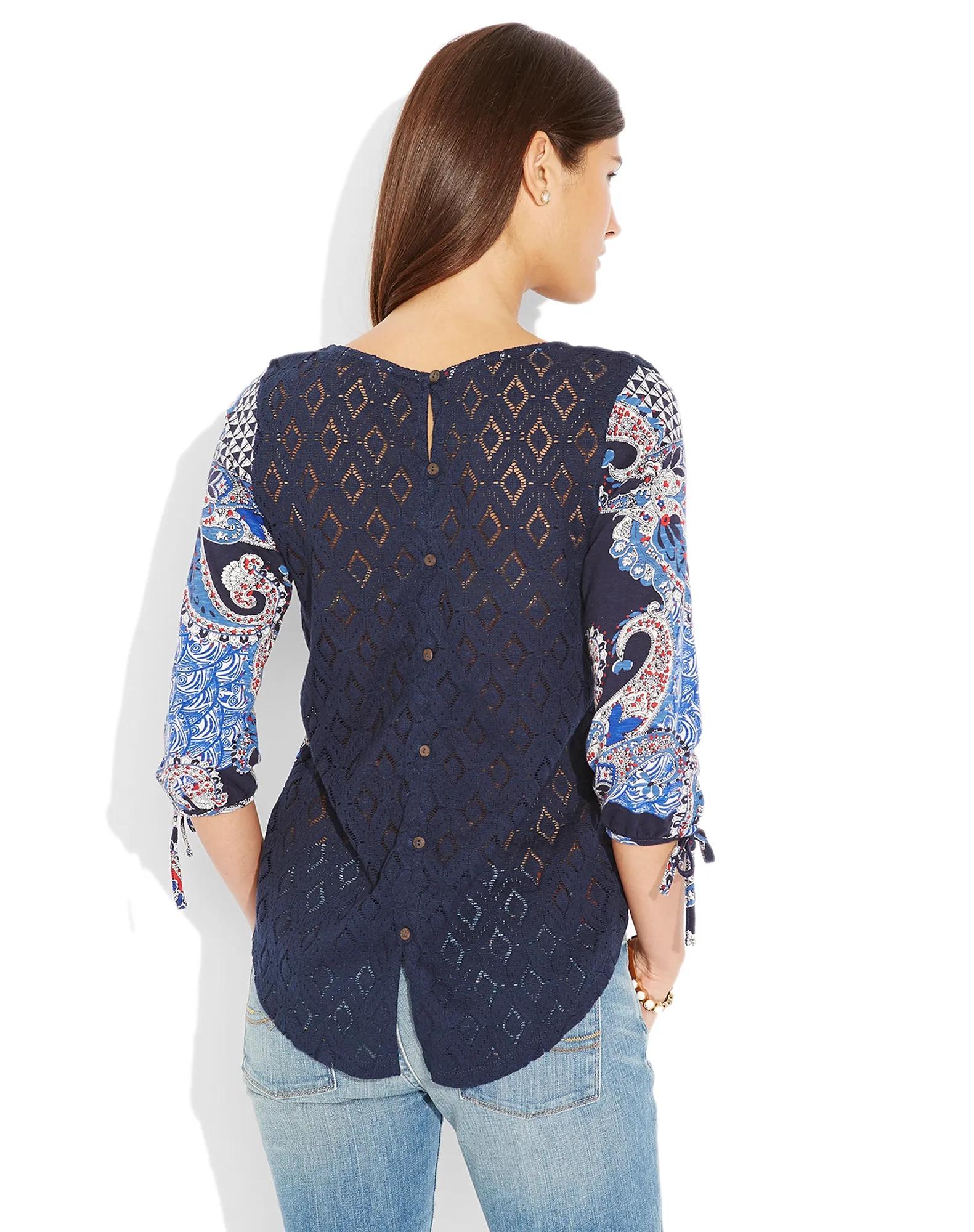 PAISLEY LACE BACK TOP, image 2