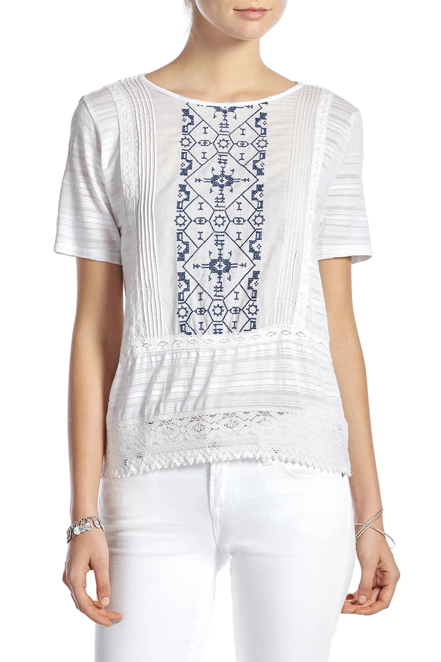 PANEL EMBROIDERED TOP, image 1