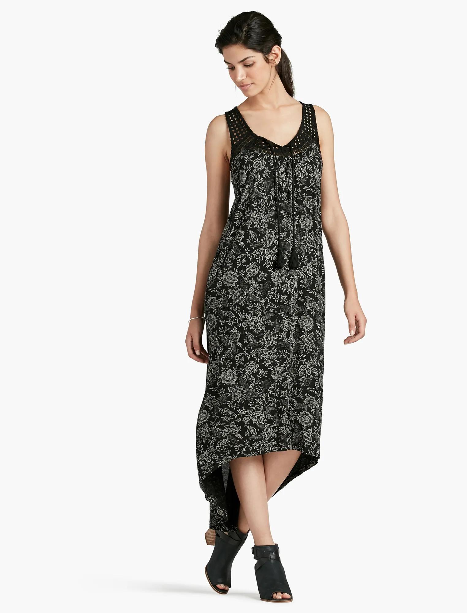 BLACK EYELET KNIT DRESS, image 2