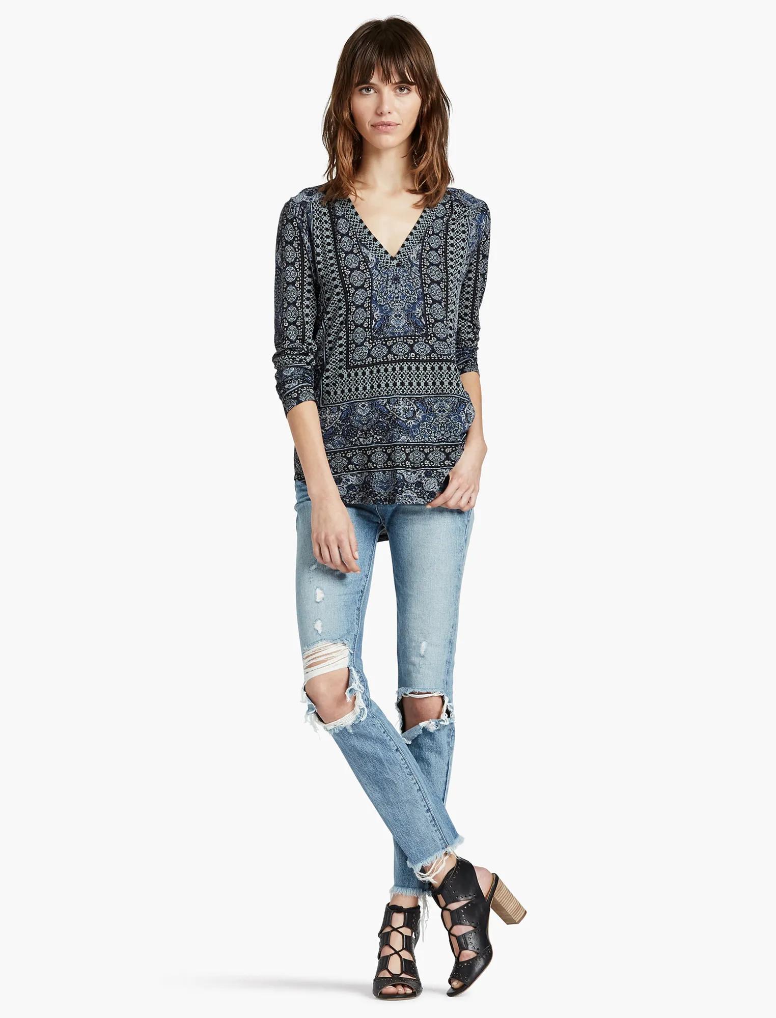 BORDER PRINT TOP, image 2
