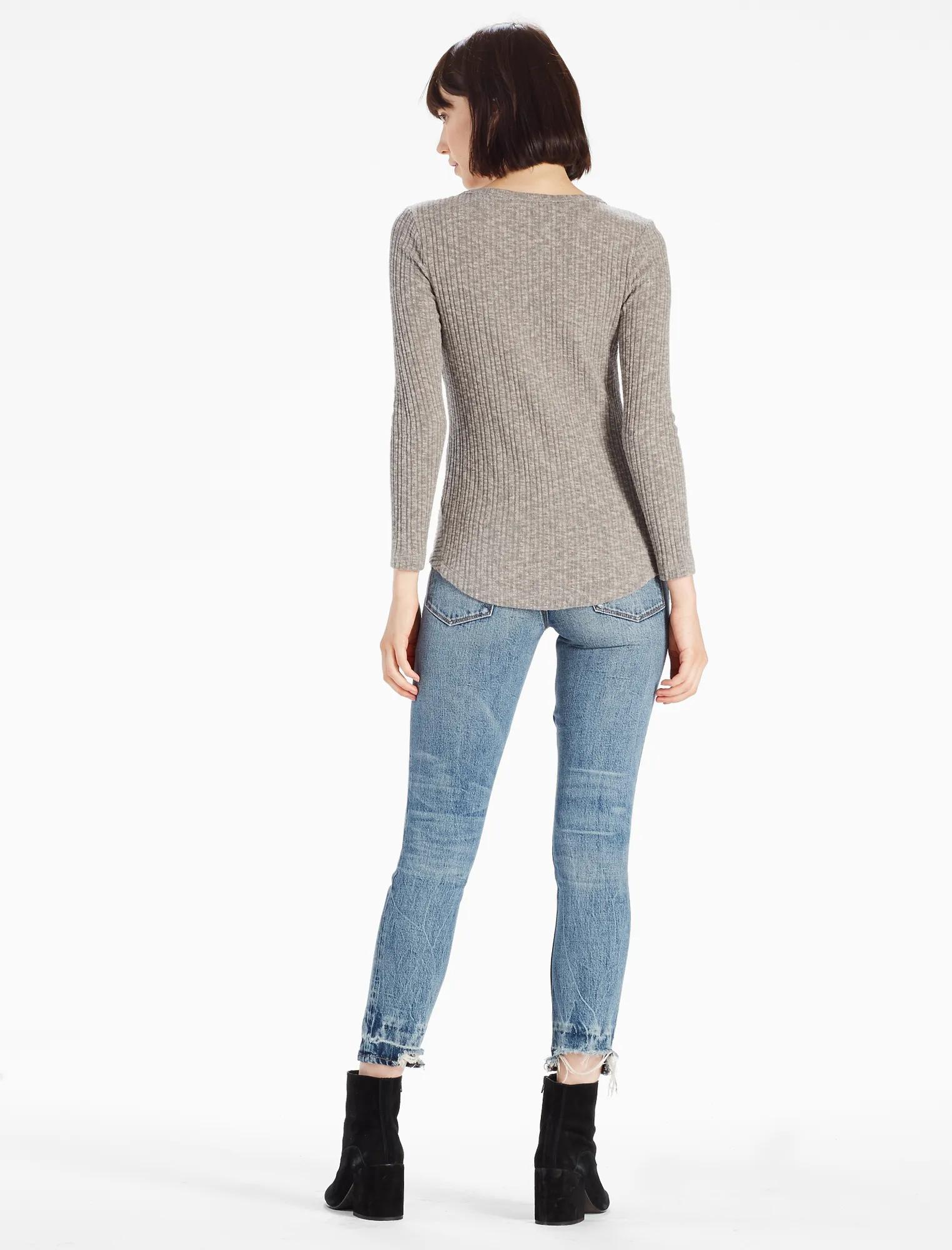 LACE-UP RIB TOP | Lucky Brand