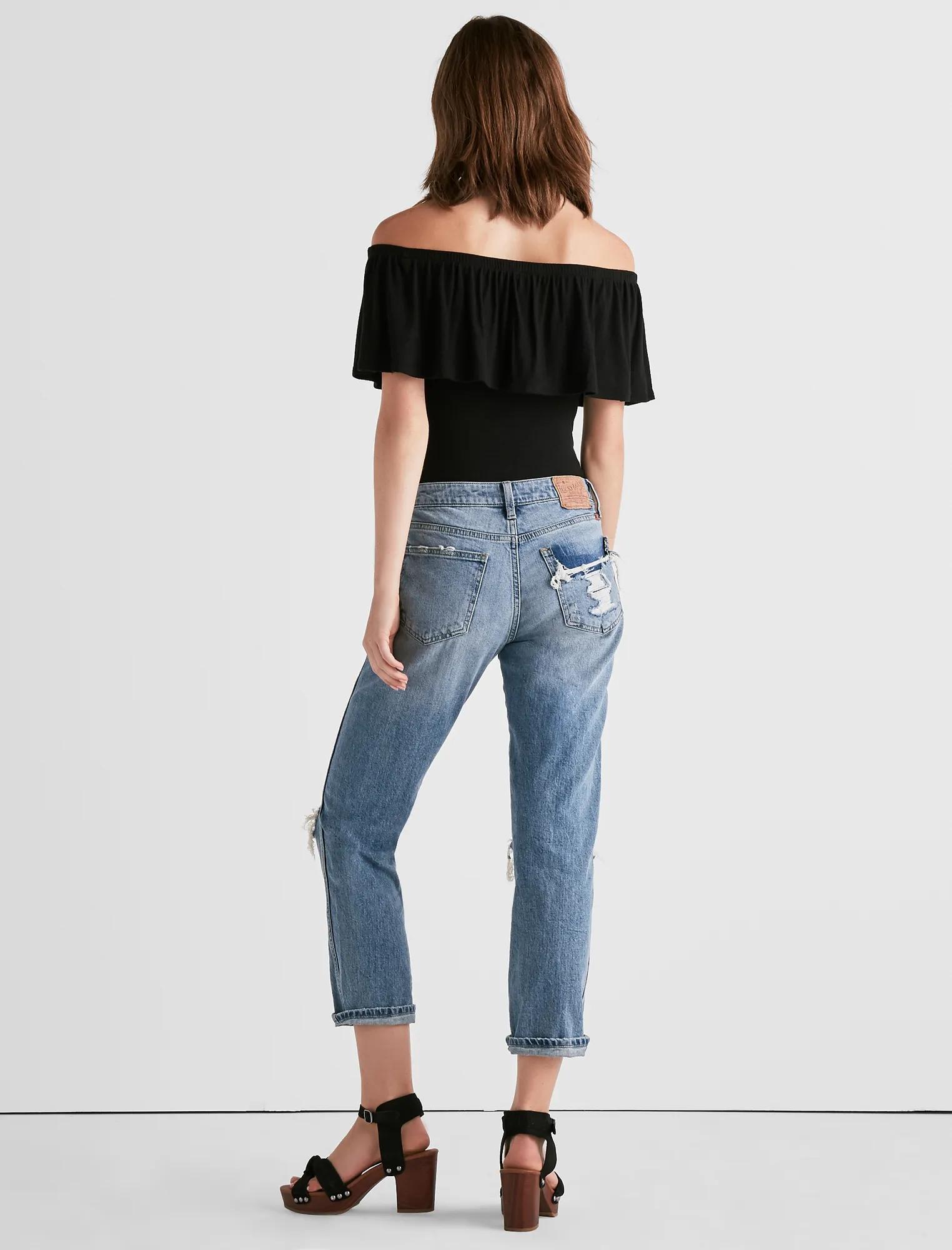 RIBBED OFF-SHOULDER BODYSUIT, image 3