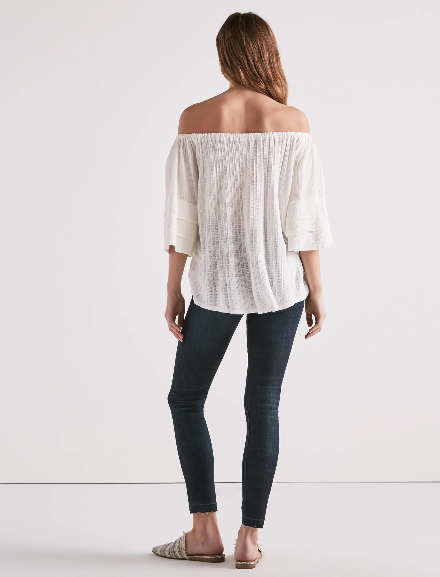 TIERED SLEEVE OFF THE SHOULDER TOP, image 3