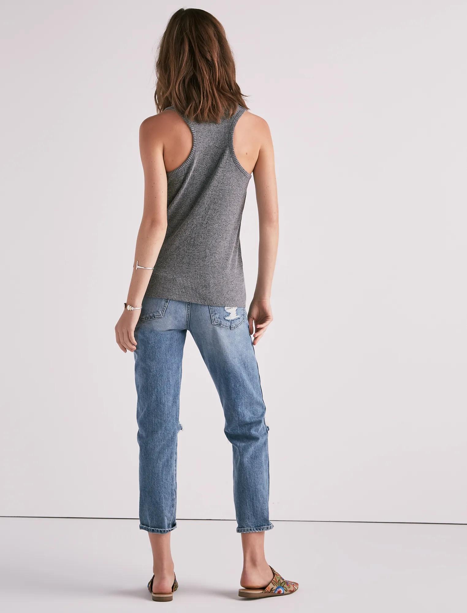 RIBBED LACE UP TANK, image 3