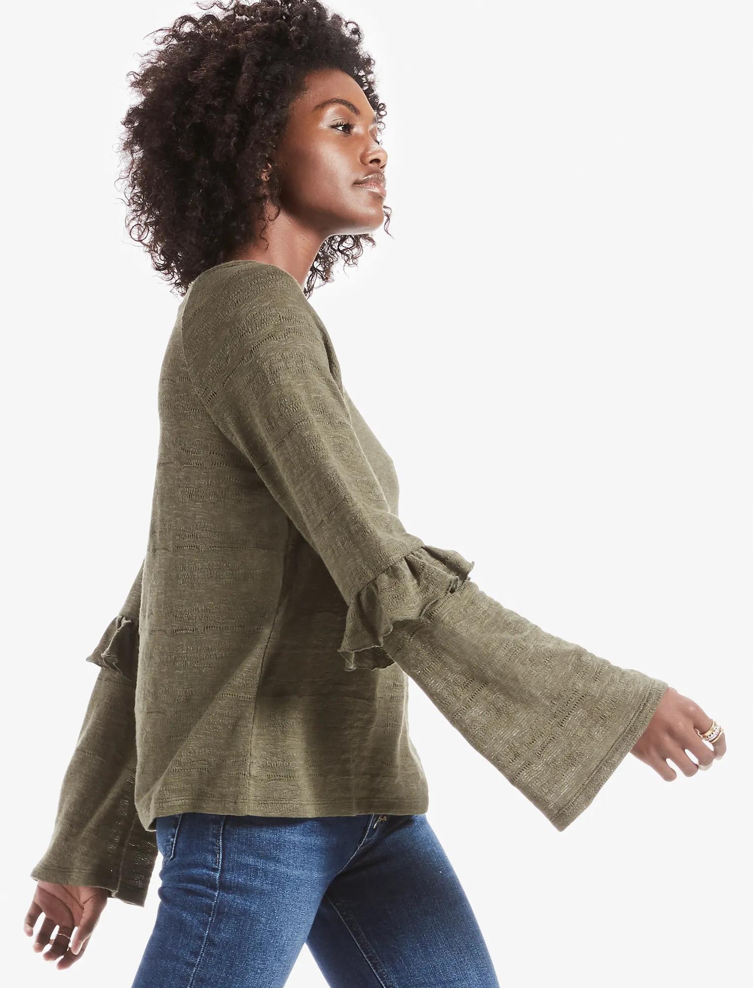 RUFFLE SLEEVE TOP, image 1