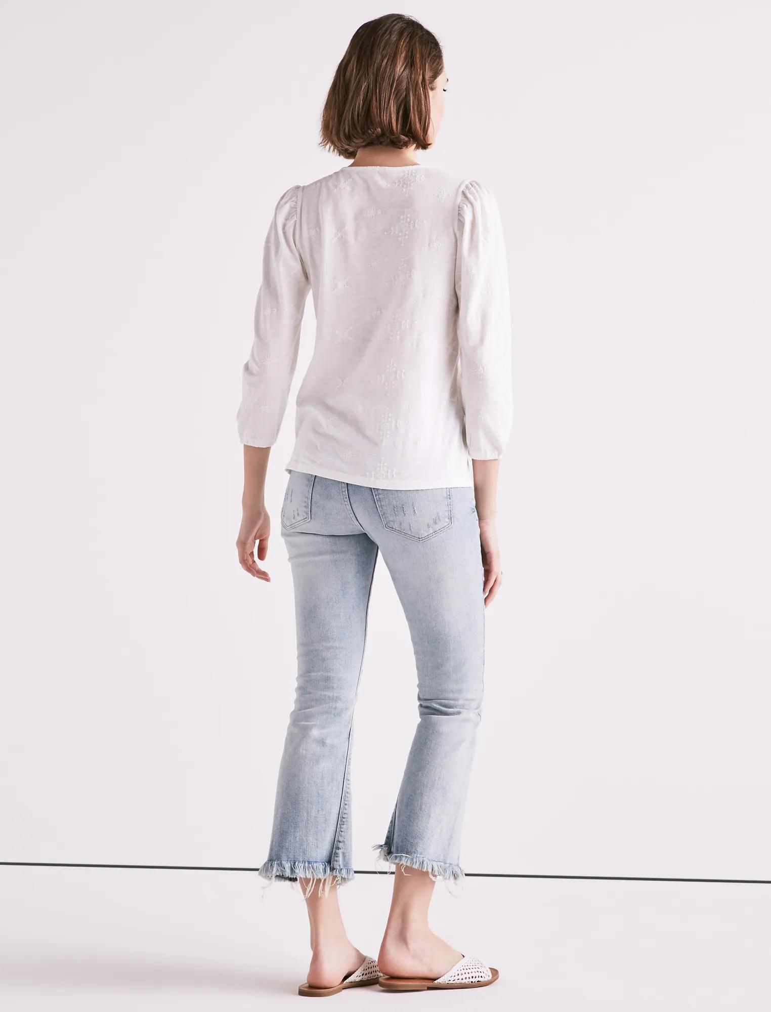 Eyelet Puff Sleeve Top, image 3