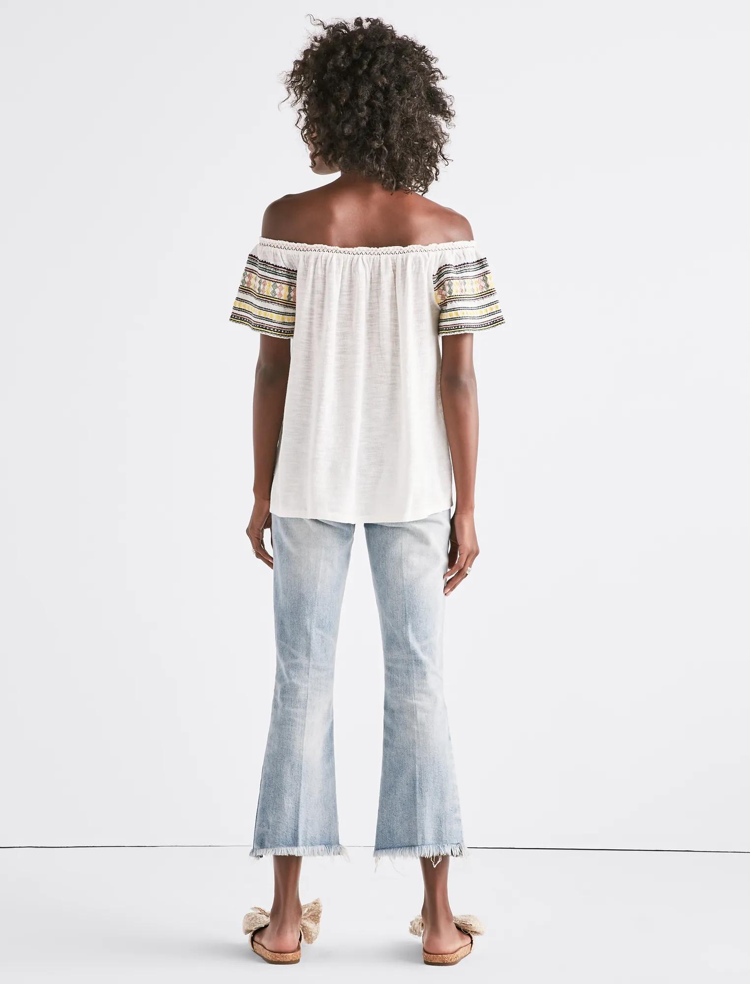 EMBROIDERED OFF THE SHOULDER TOP, image 3