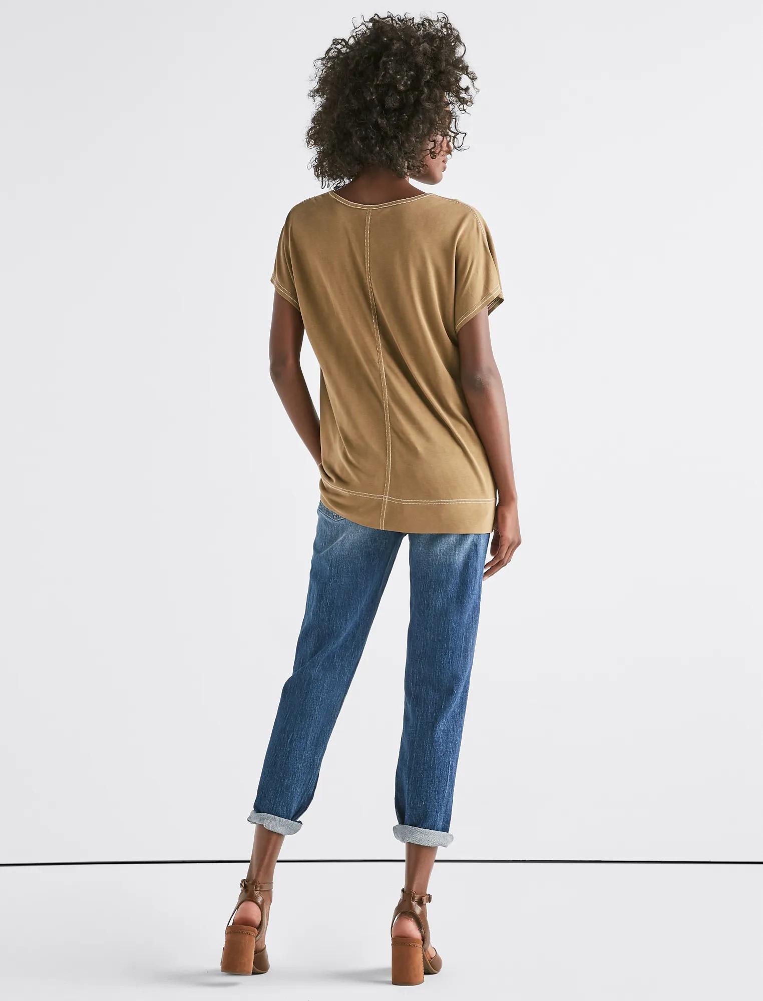 SANDWASH CONTRAST STITCH TOP, image 3