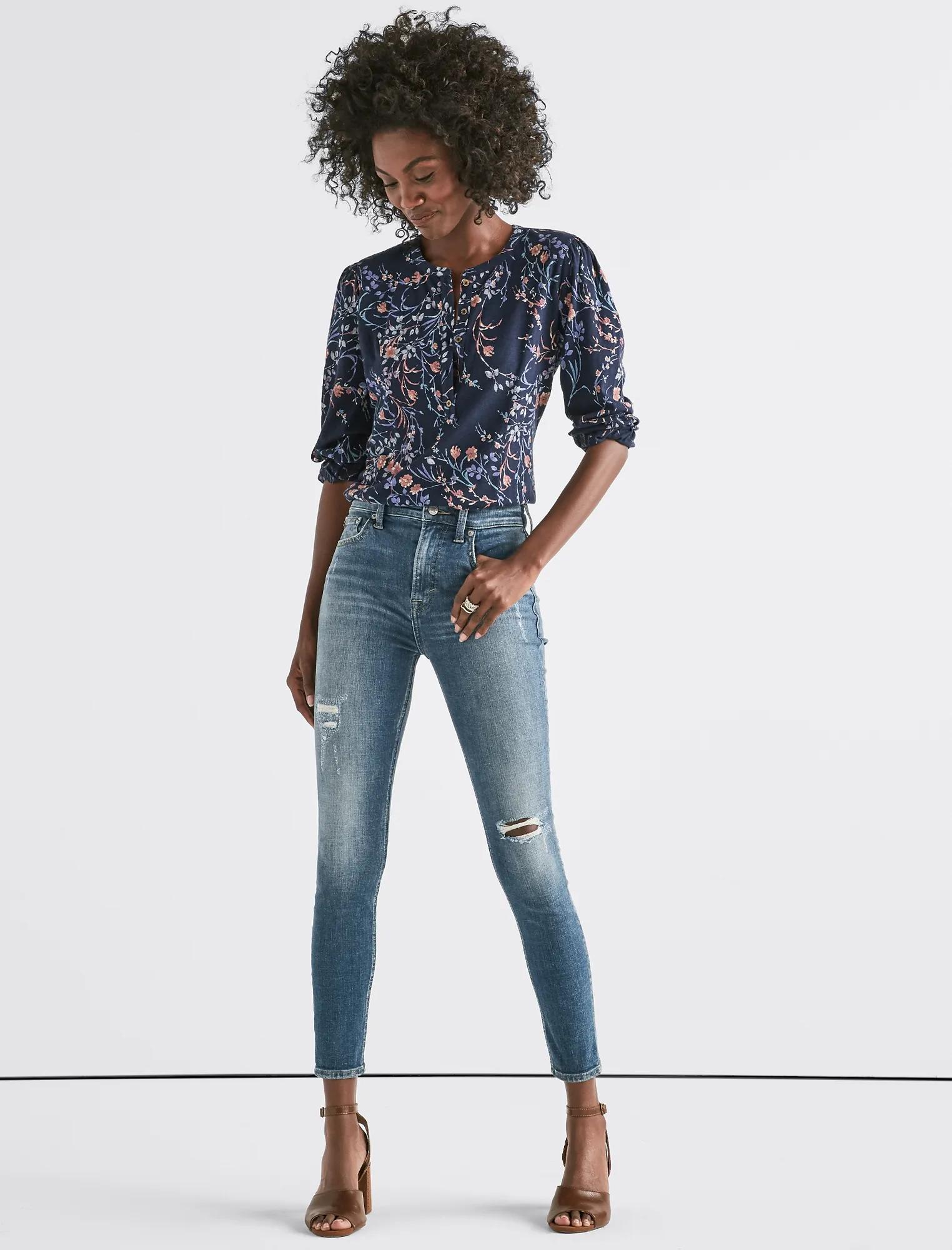 FLORAL PRINTED HENLEY, image 2