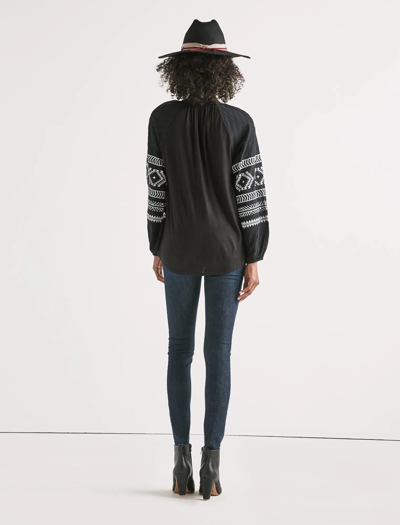 EMBROIDERED PEASANT TOP, image 3