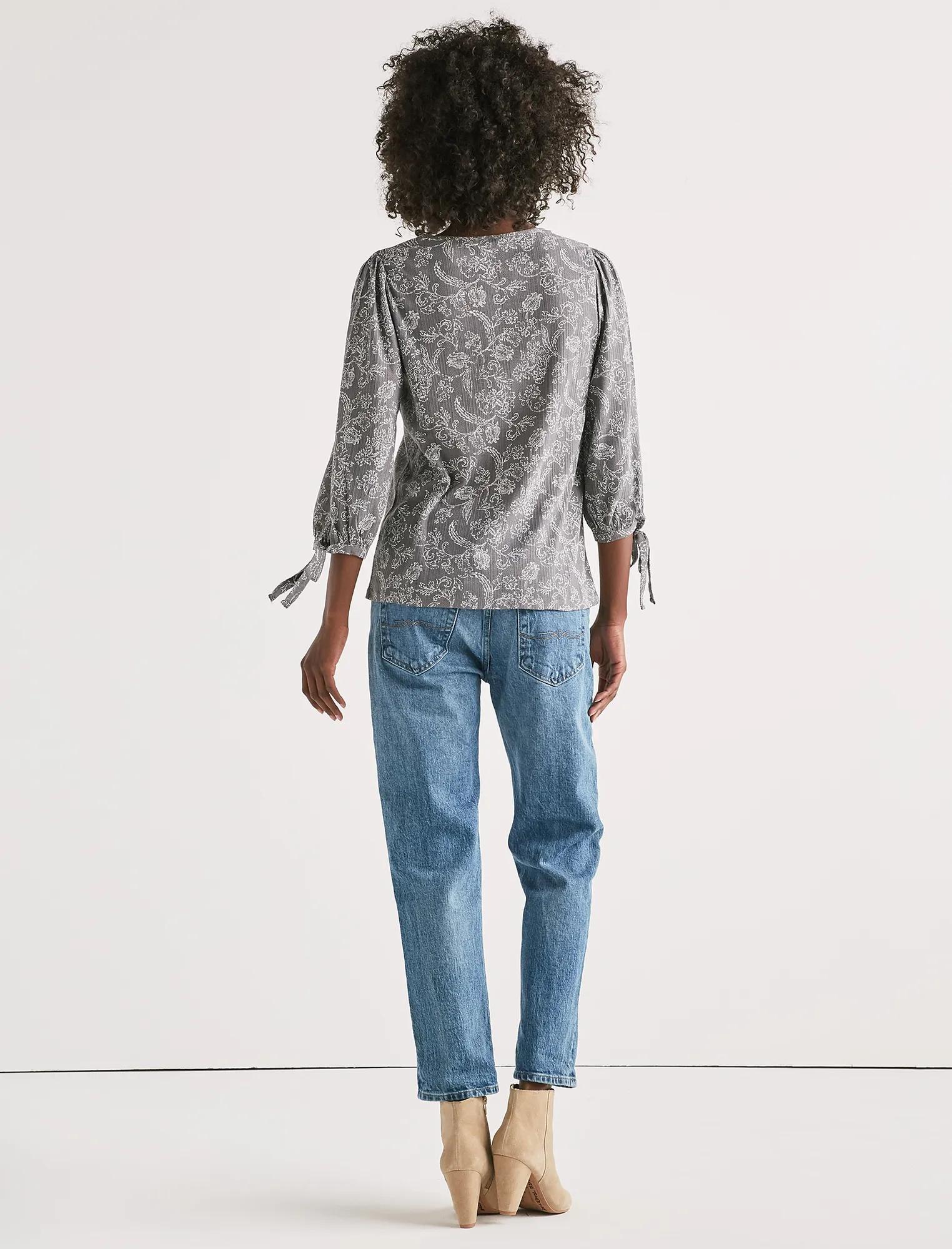 PAISLEY BALLOON SLEEVE TOP, image 3
