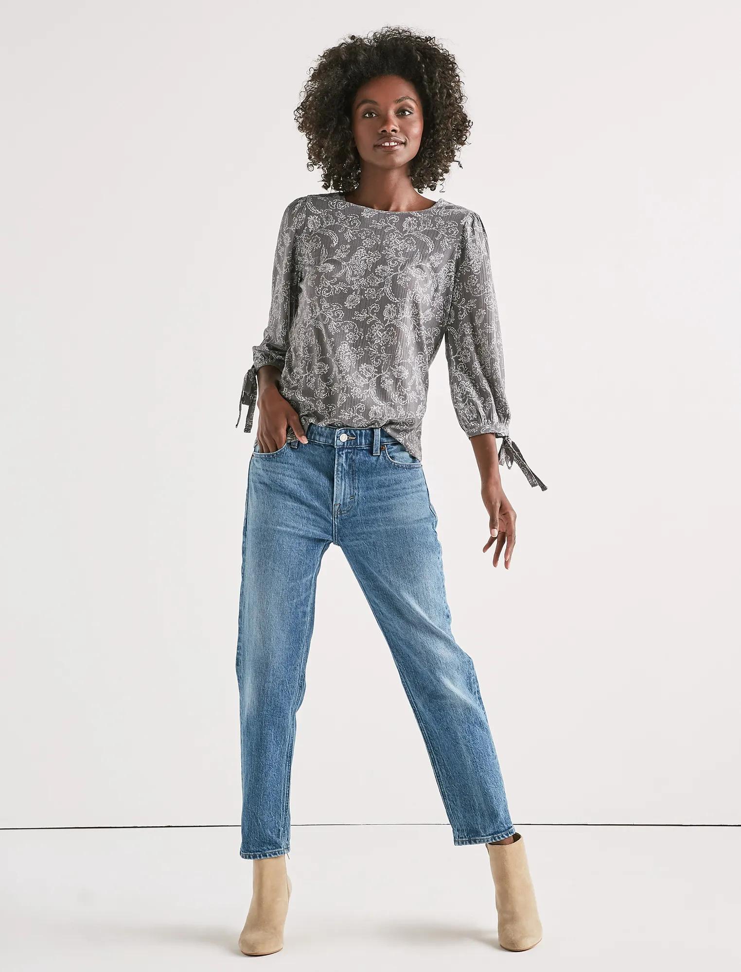 PAISLEY BALLOON SLEEVE TOP, image 4