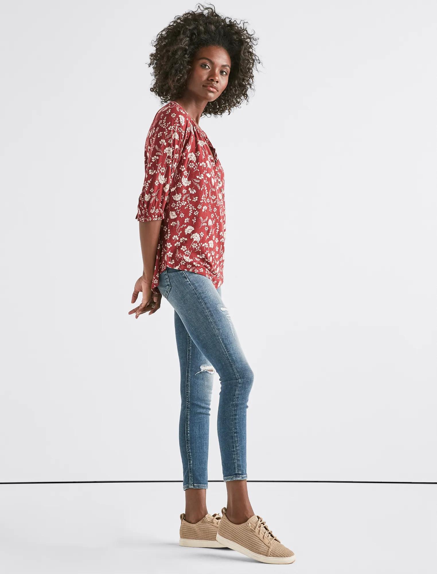 FLORAL HENLEY TOP, image 2