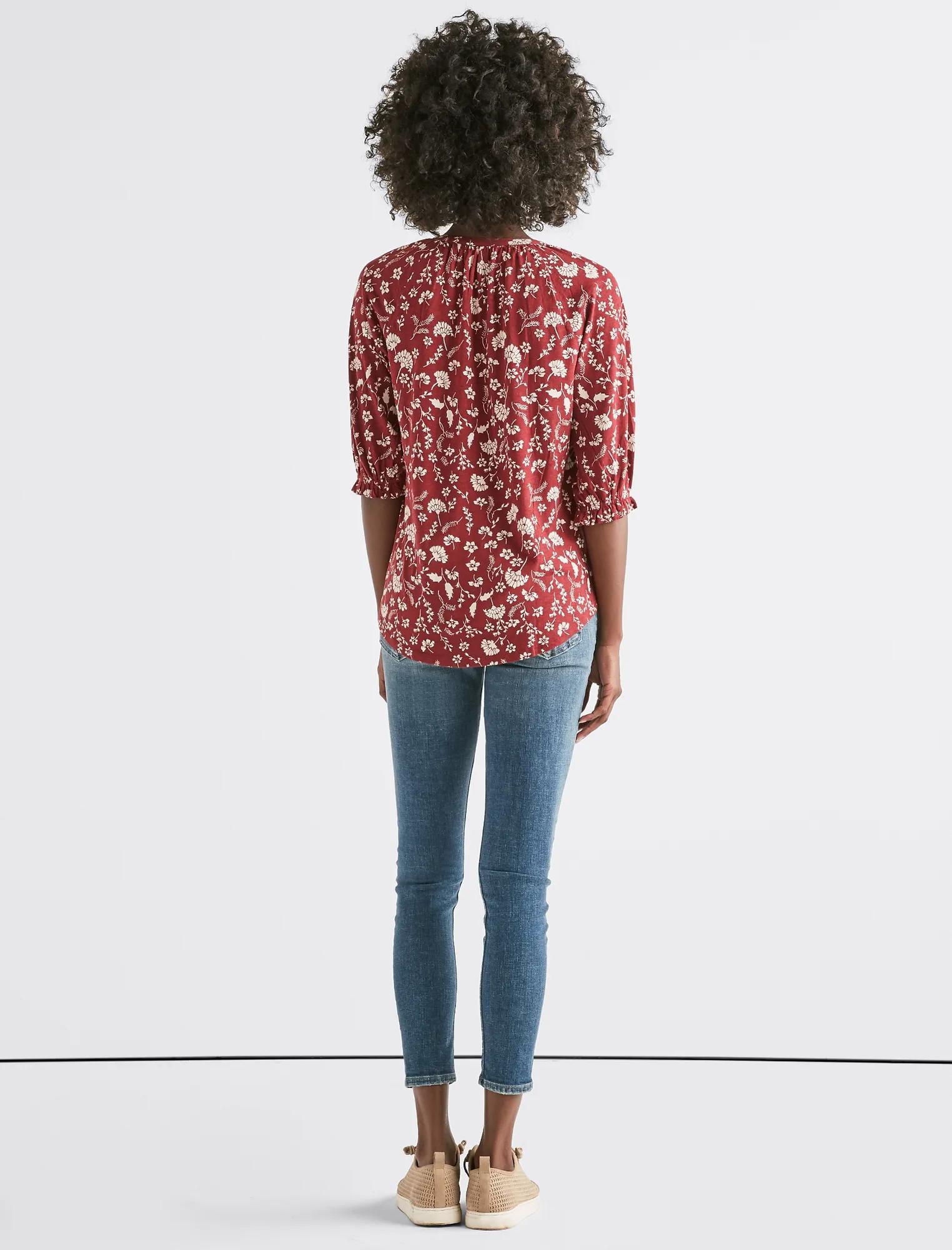 FLORAL HENLEY TOP, image 3