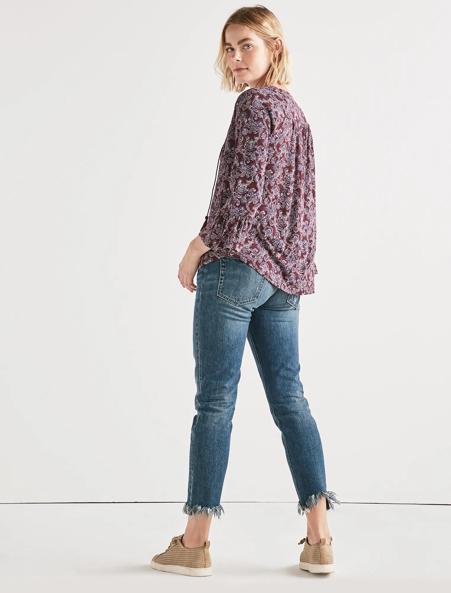 3/4 SLEEVE PRINTED TOP, image 3