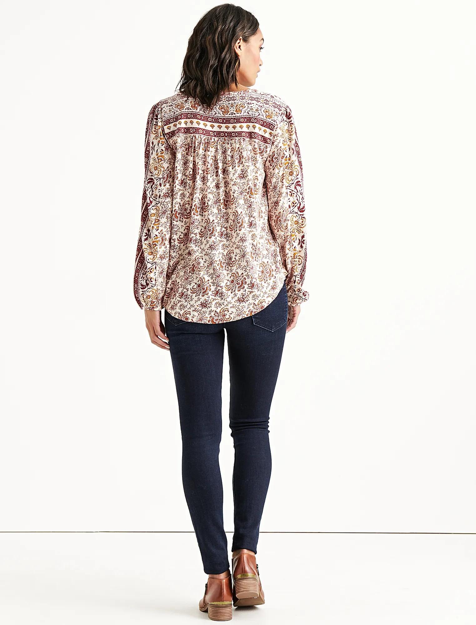 PLACED PRINT PEASANT WITH BEADING TOP, image 3