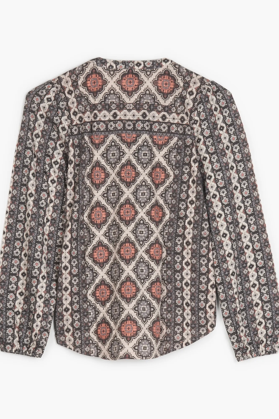 PRINTED TOP WITH TASSELS, image 2