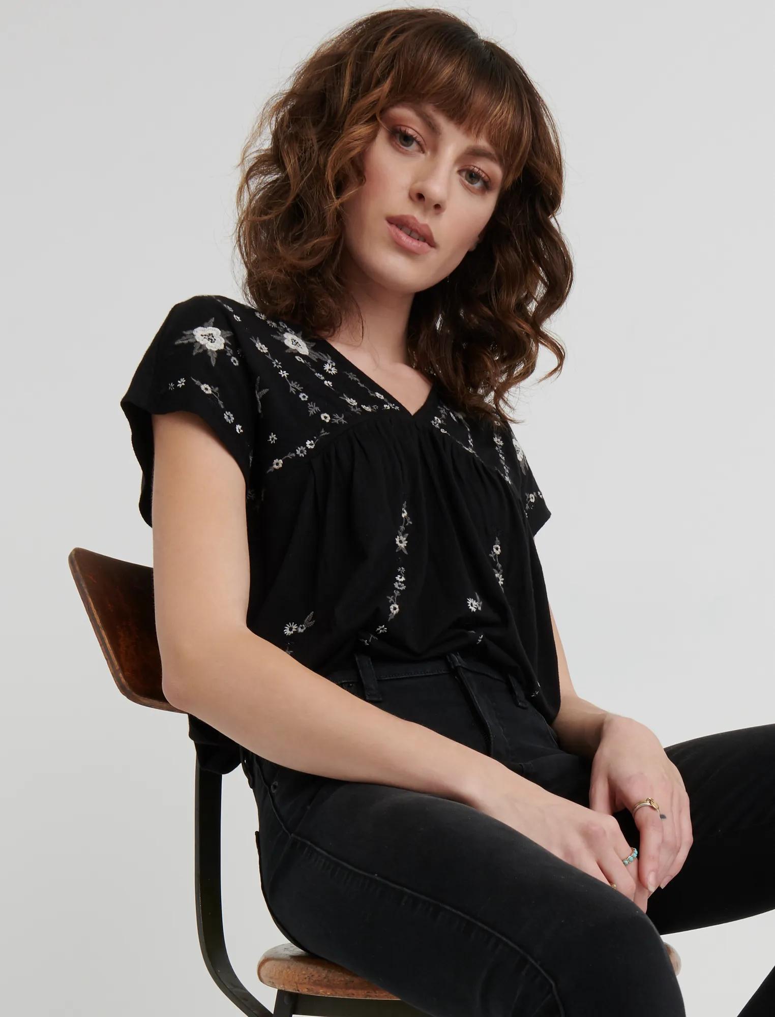 EMBROIDERED TOP, image 1