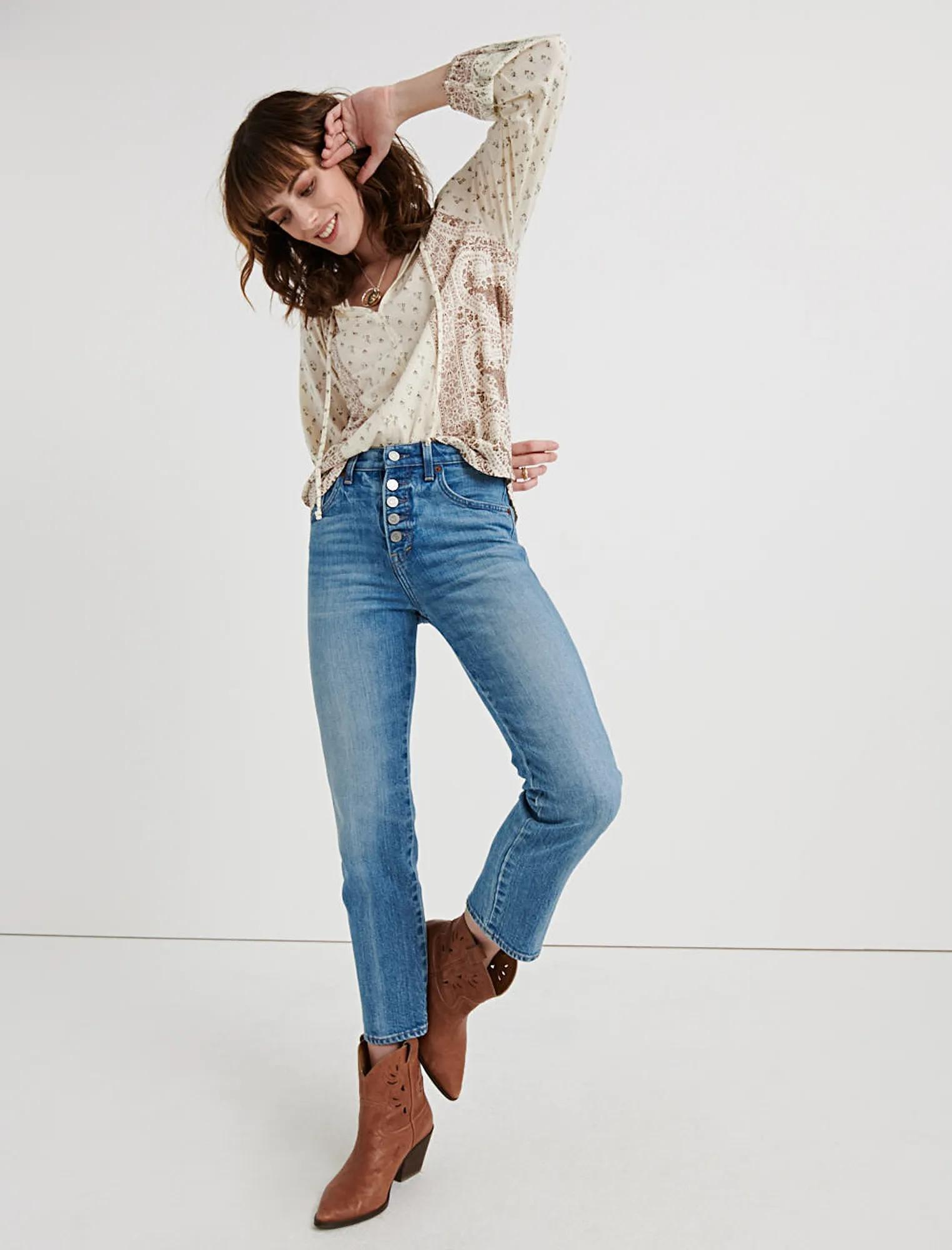 Paisley Print Peasant Top, image 2