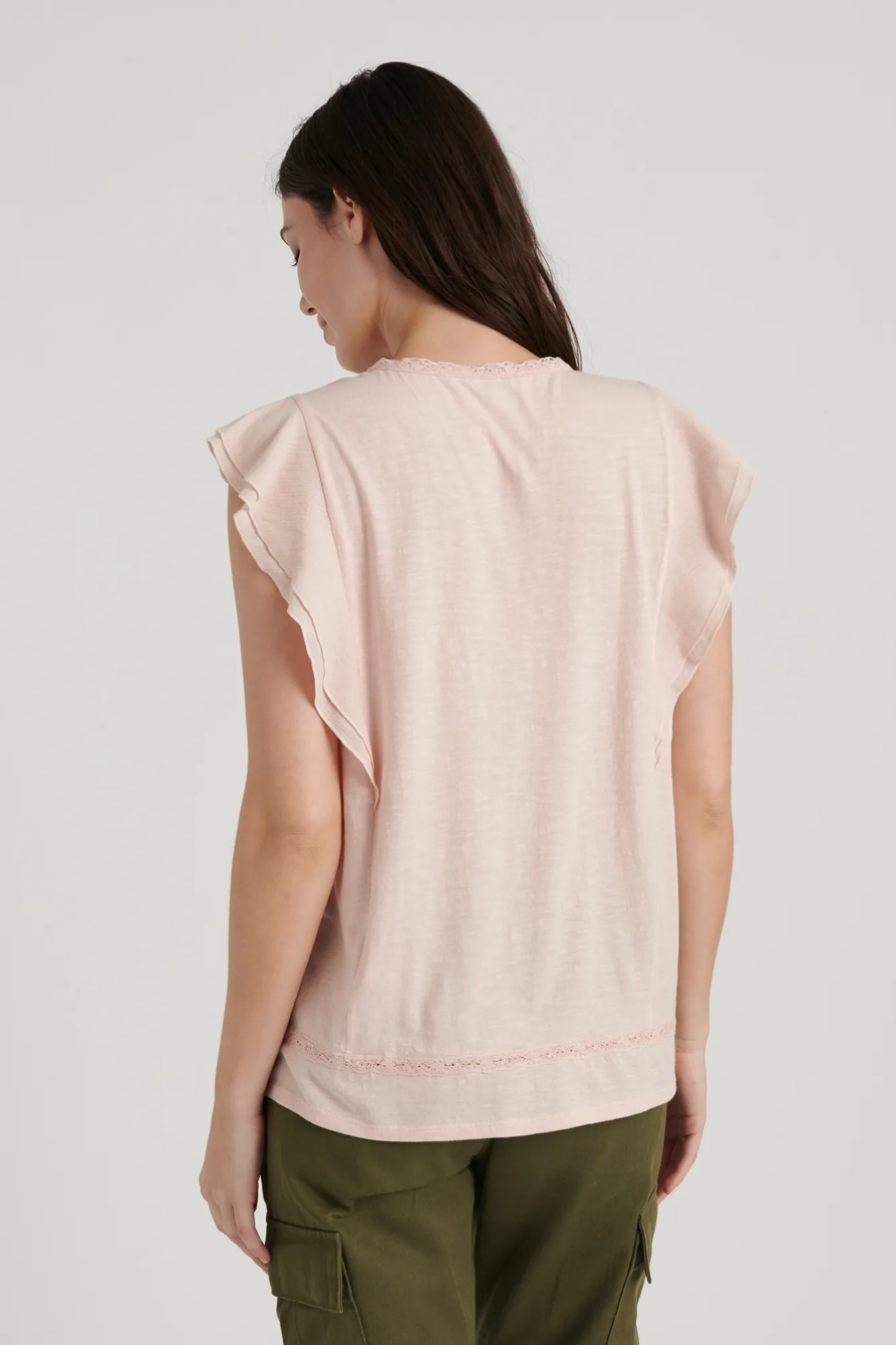 RUFFLE NOTCH NECK TOP, image 4
