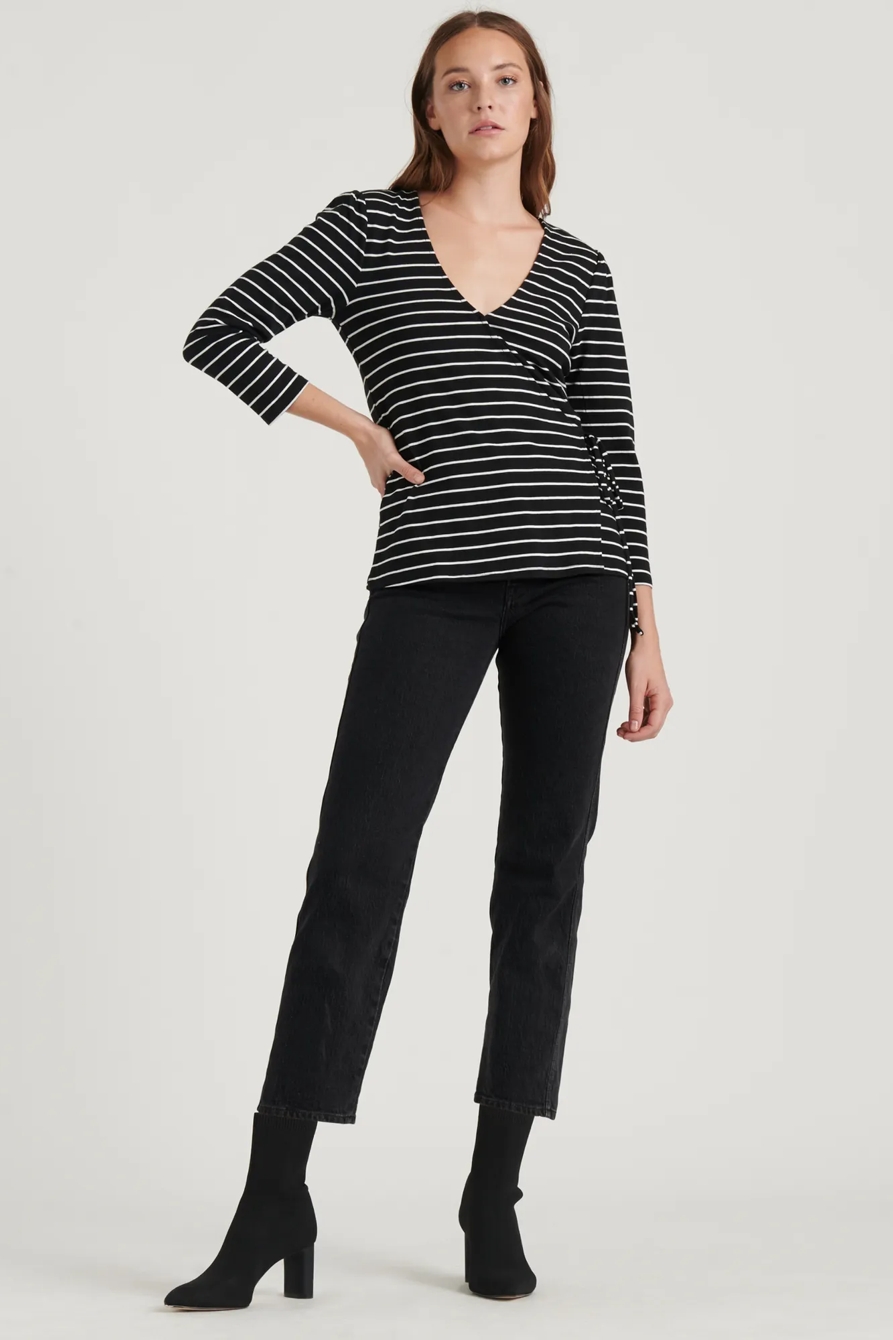 STRIPE WRAP TOP, image 2