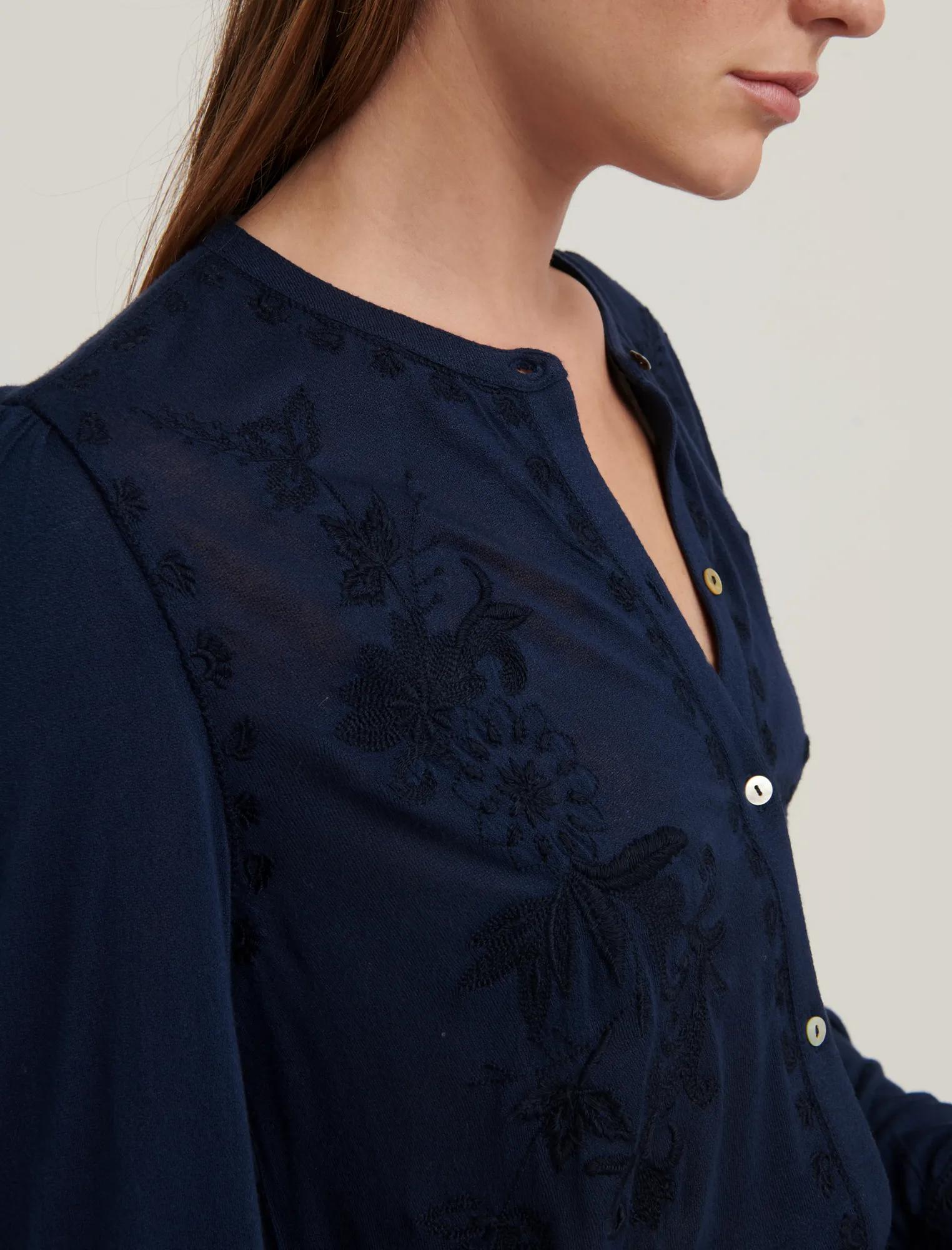 EMBROIDERED BUTTON FRONT TOP, image 6