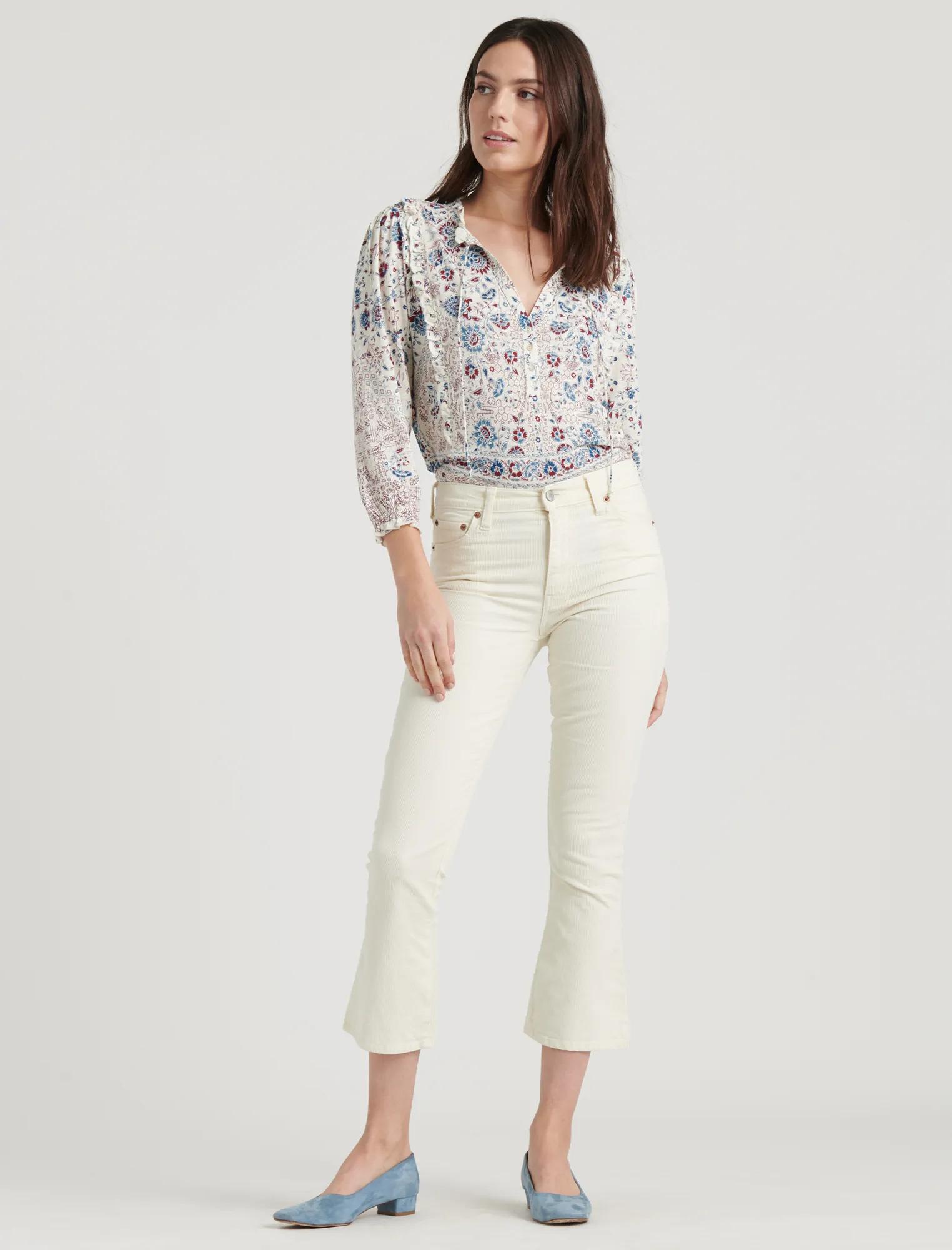 RUFFLE PRINTED TOP | Lucky Brand
