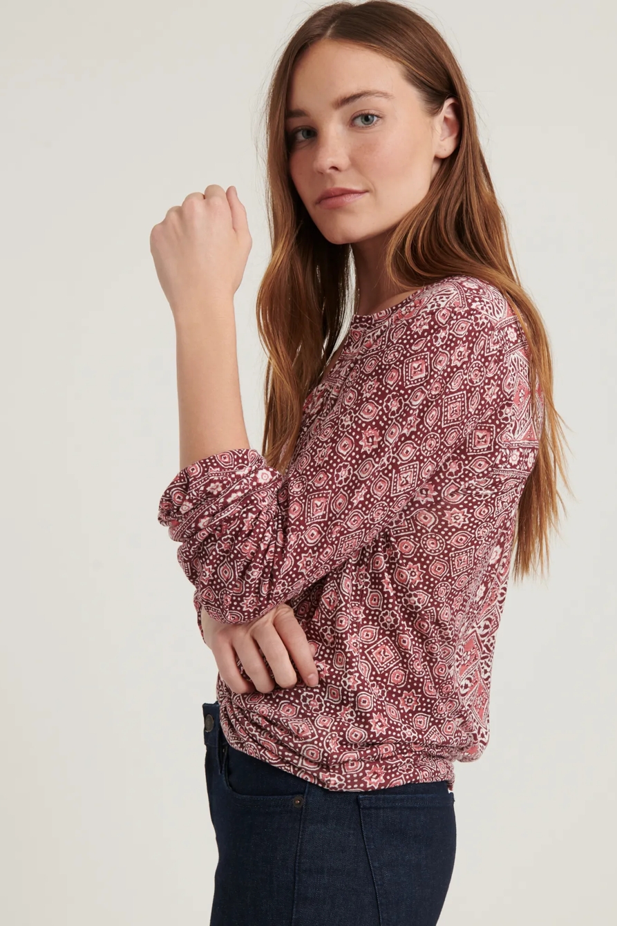 LONG SLEEVE PRINTED TOP, image 3