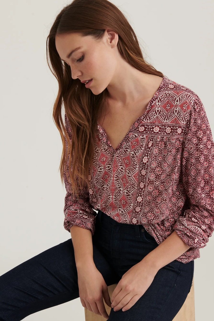 LONG SLEEVE PRINTED TOP, image 5