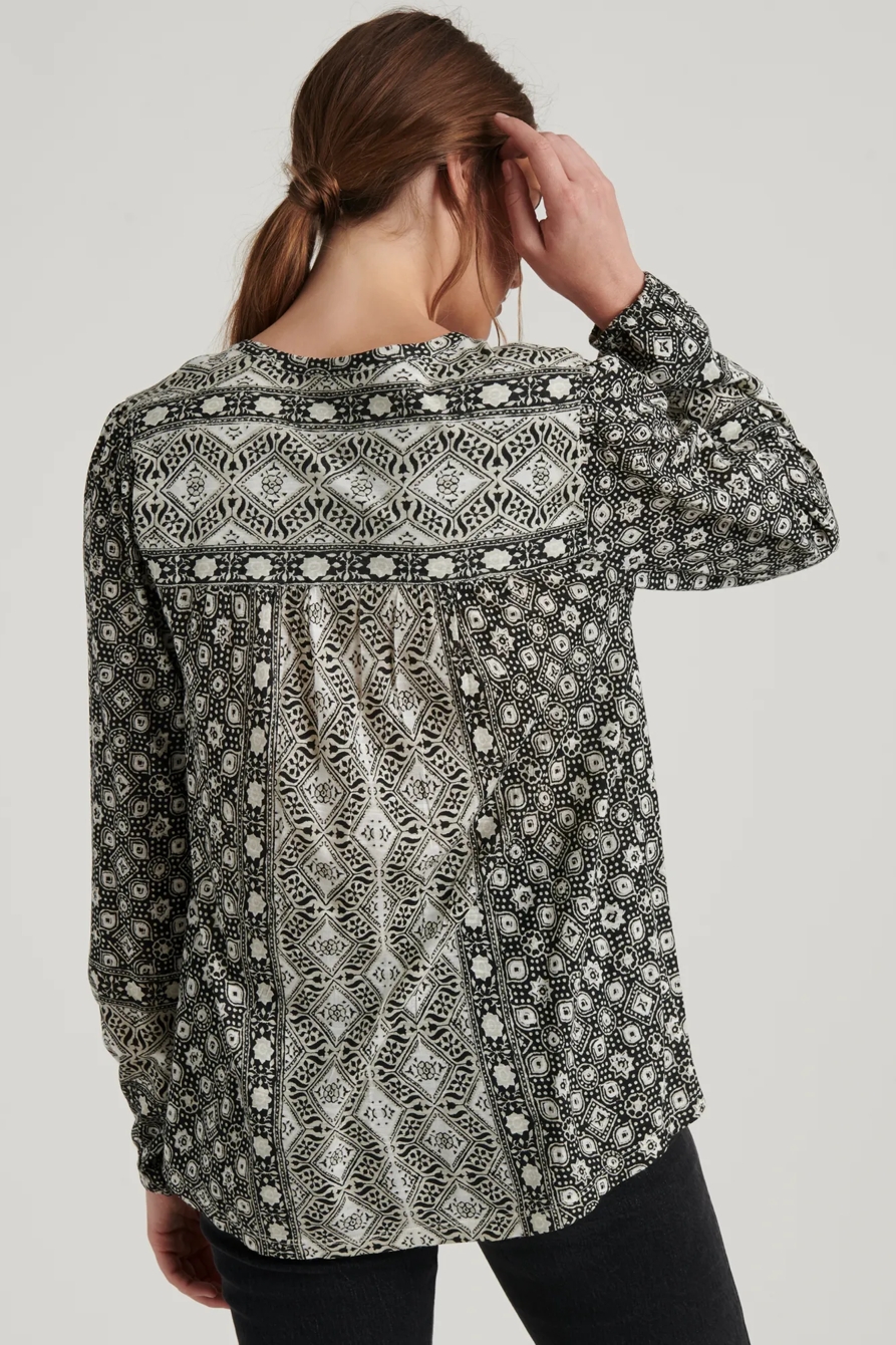 LONG SLEEVE PRINTED TOP, image 4