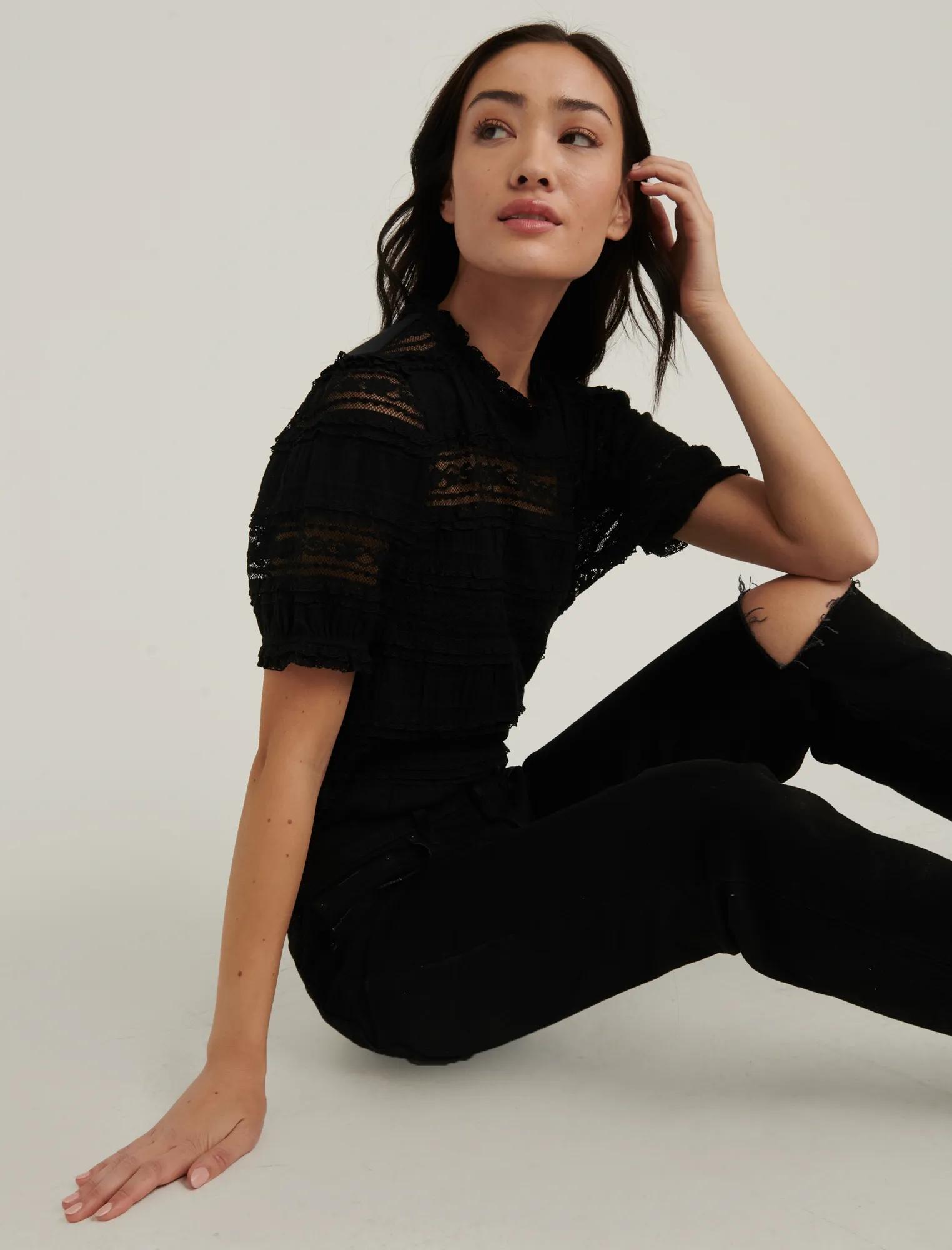 LACE PUFF SLEEVE TOP, image 3